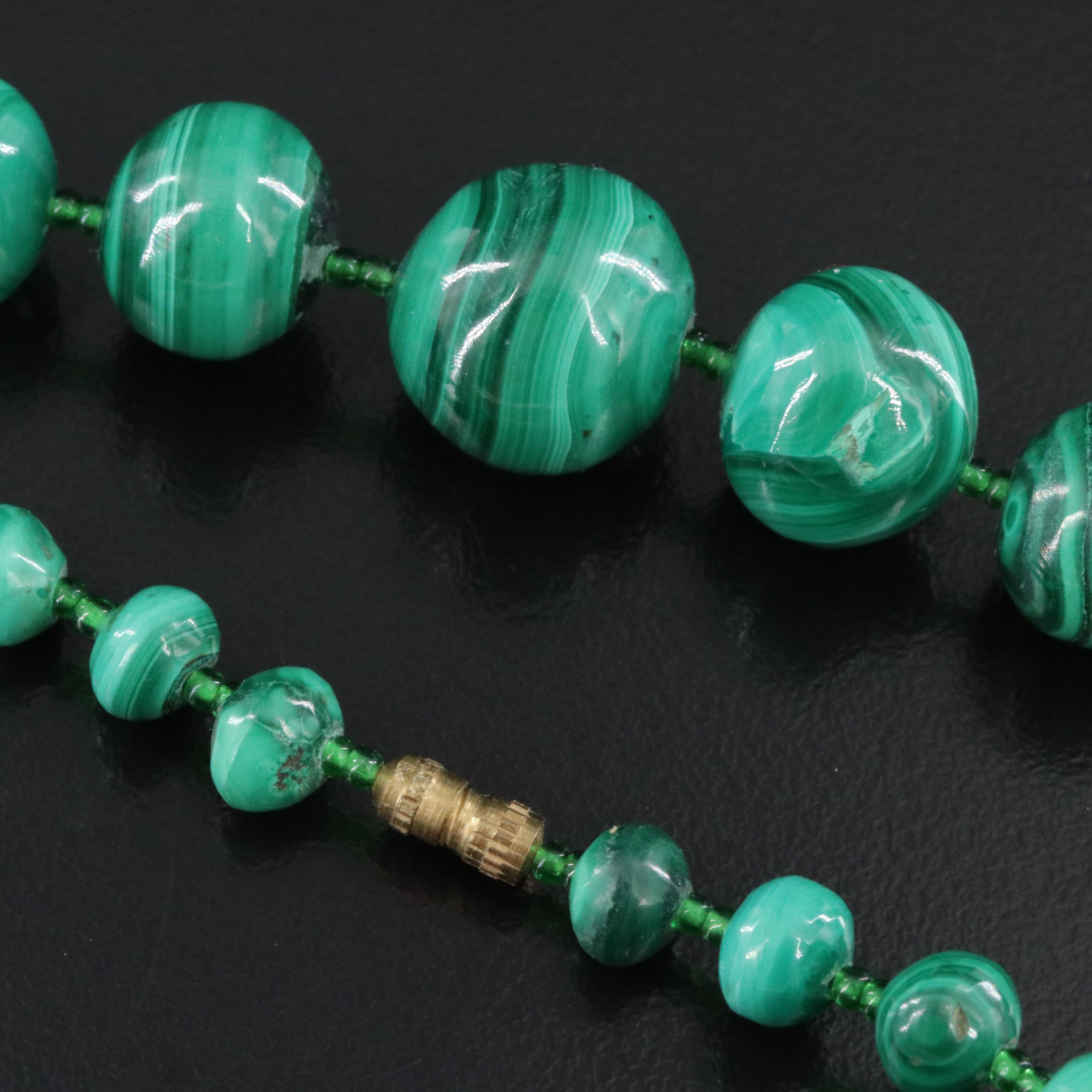 Malachite Bead Necklace