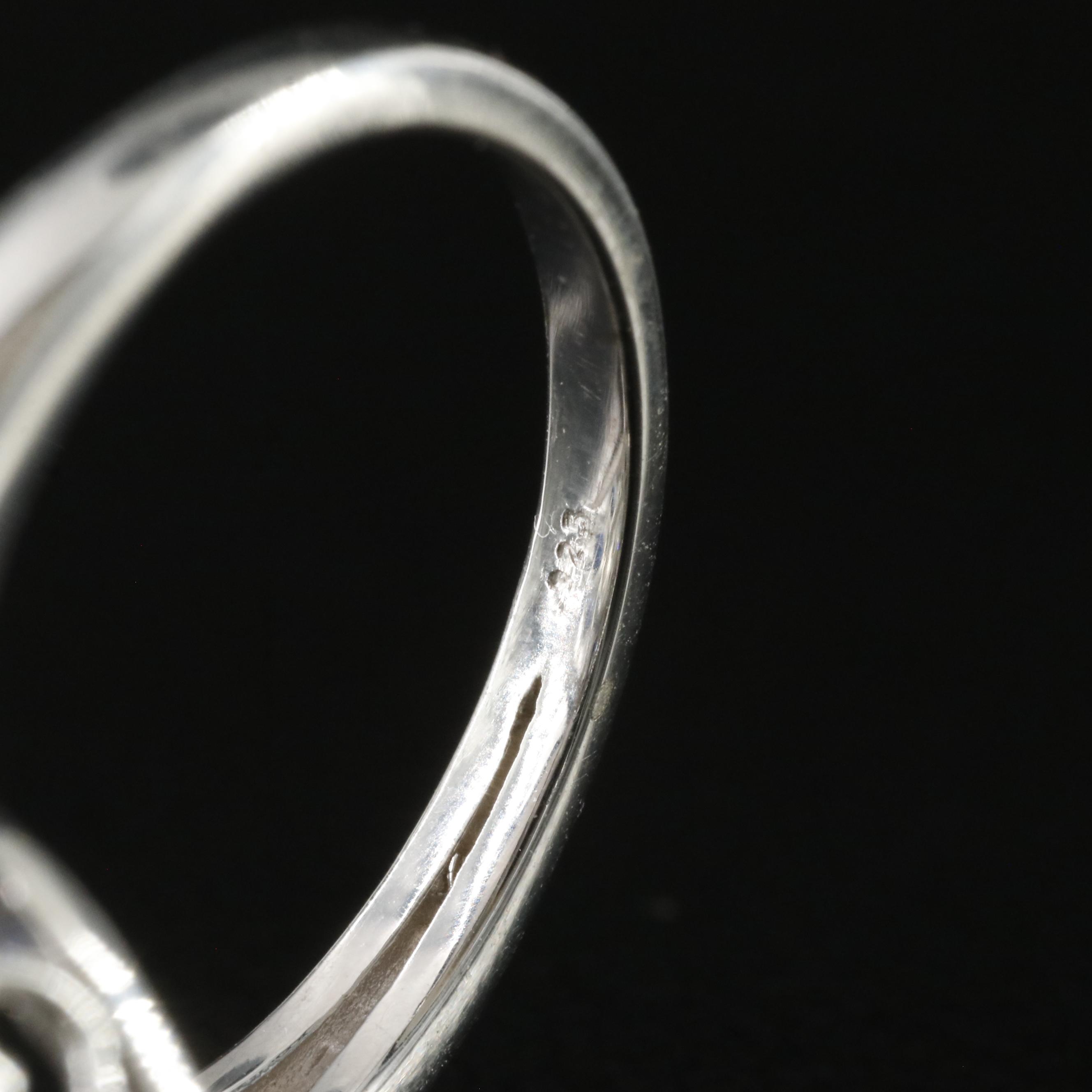 Sterling Sapphire and White Sapphire Ring