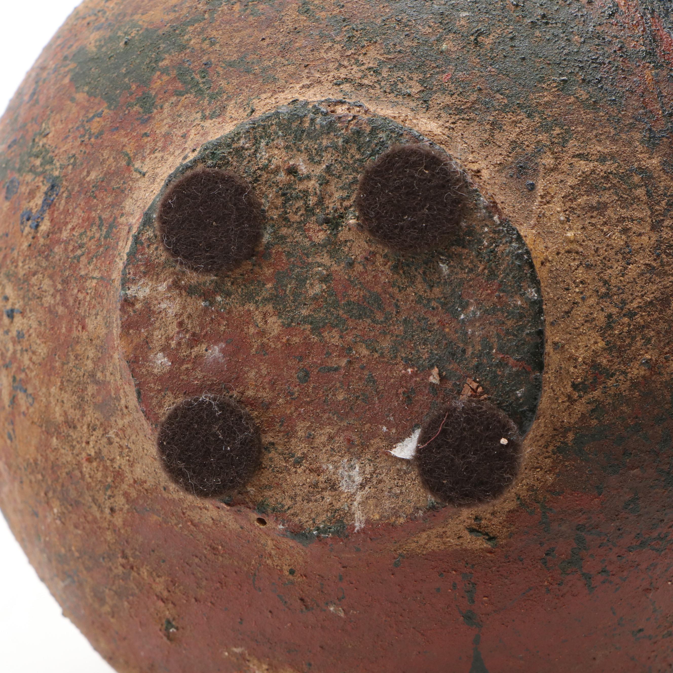 Primitive Style Handled Earthenware Amphora Jugs