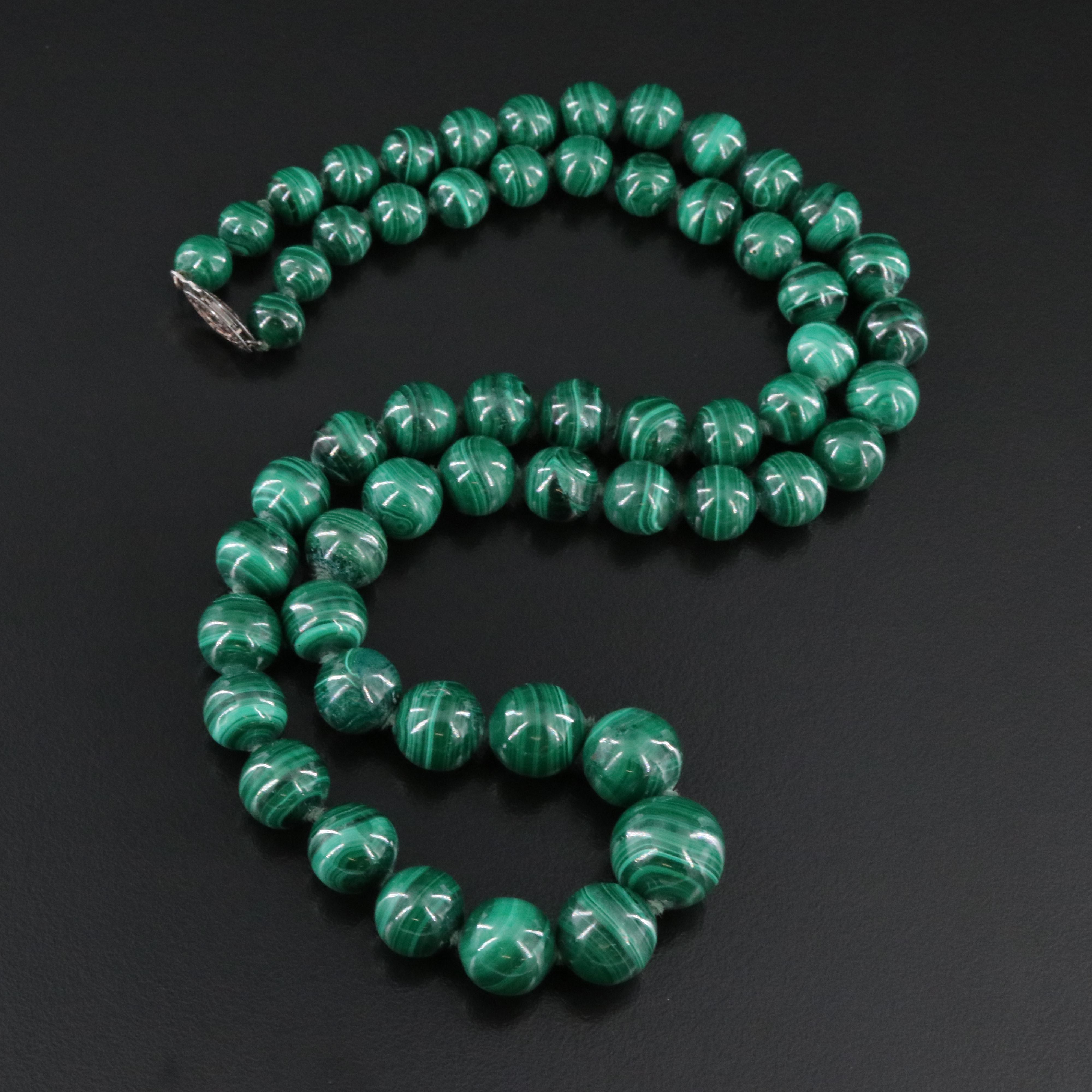 Malachite Bead Necklace