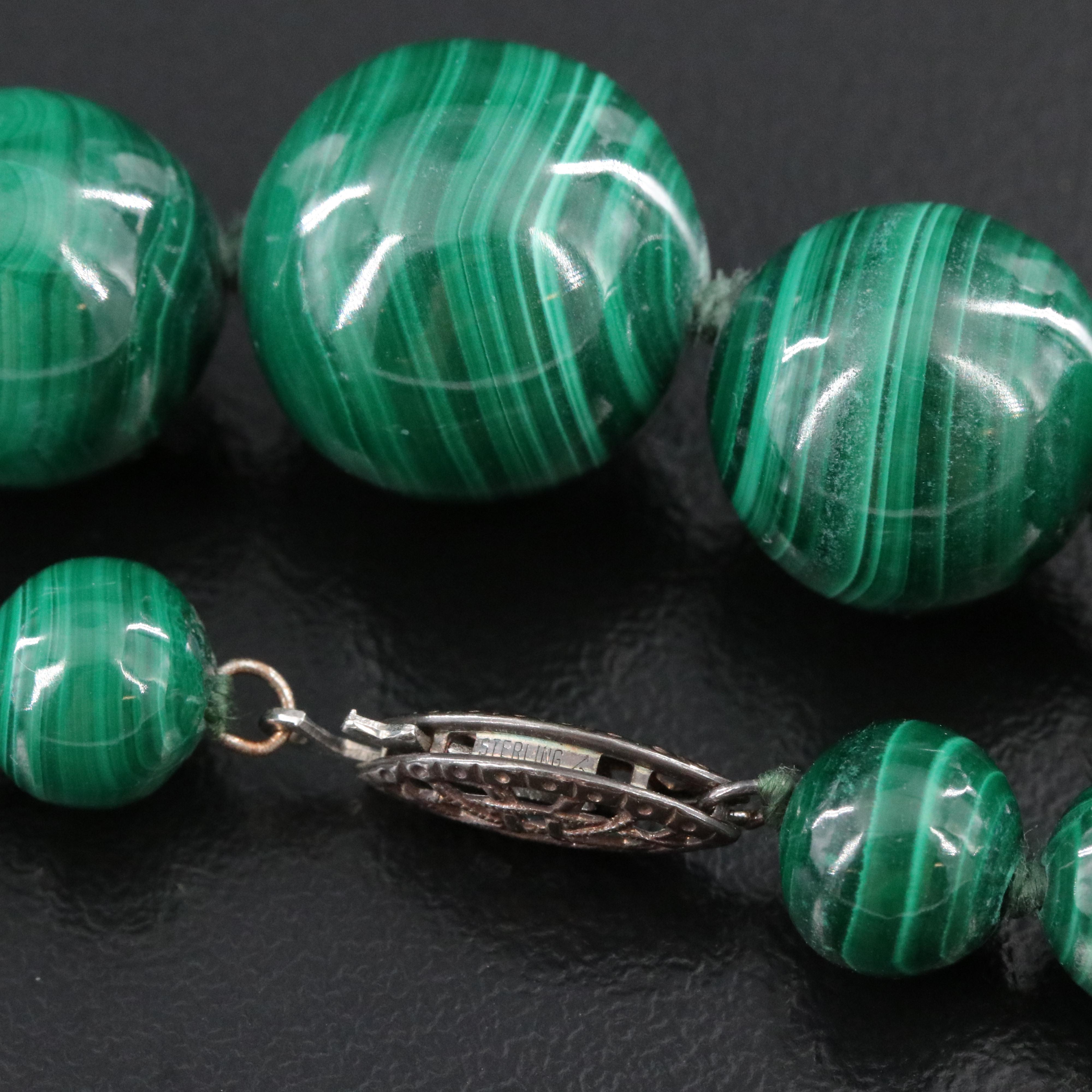 Malachite Bead Necklace