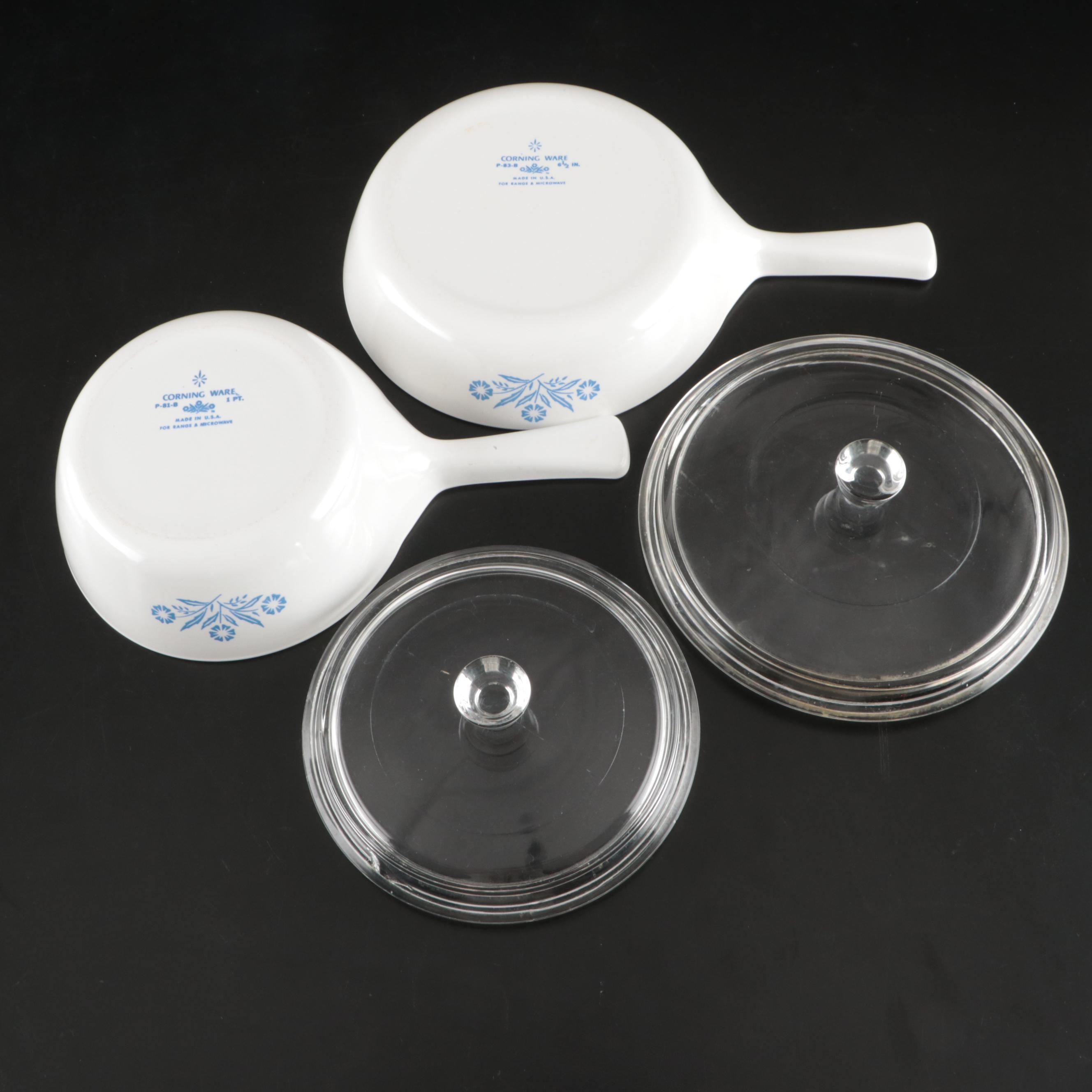 Corning Ware "Cornflower" Stove Top Percolator and Cookware