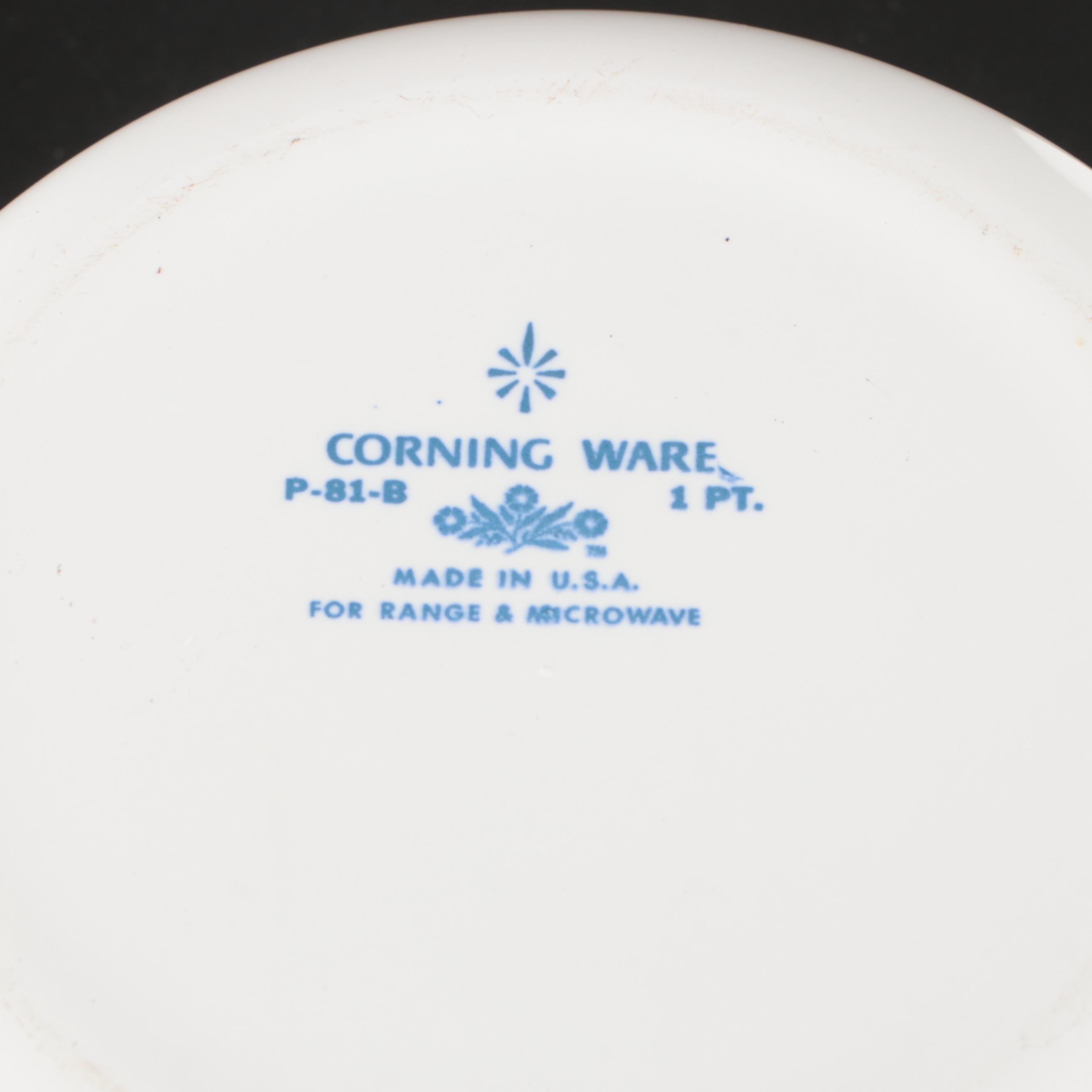 Corning Ware "Cornflower" Stove Top Percolator and Cookware