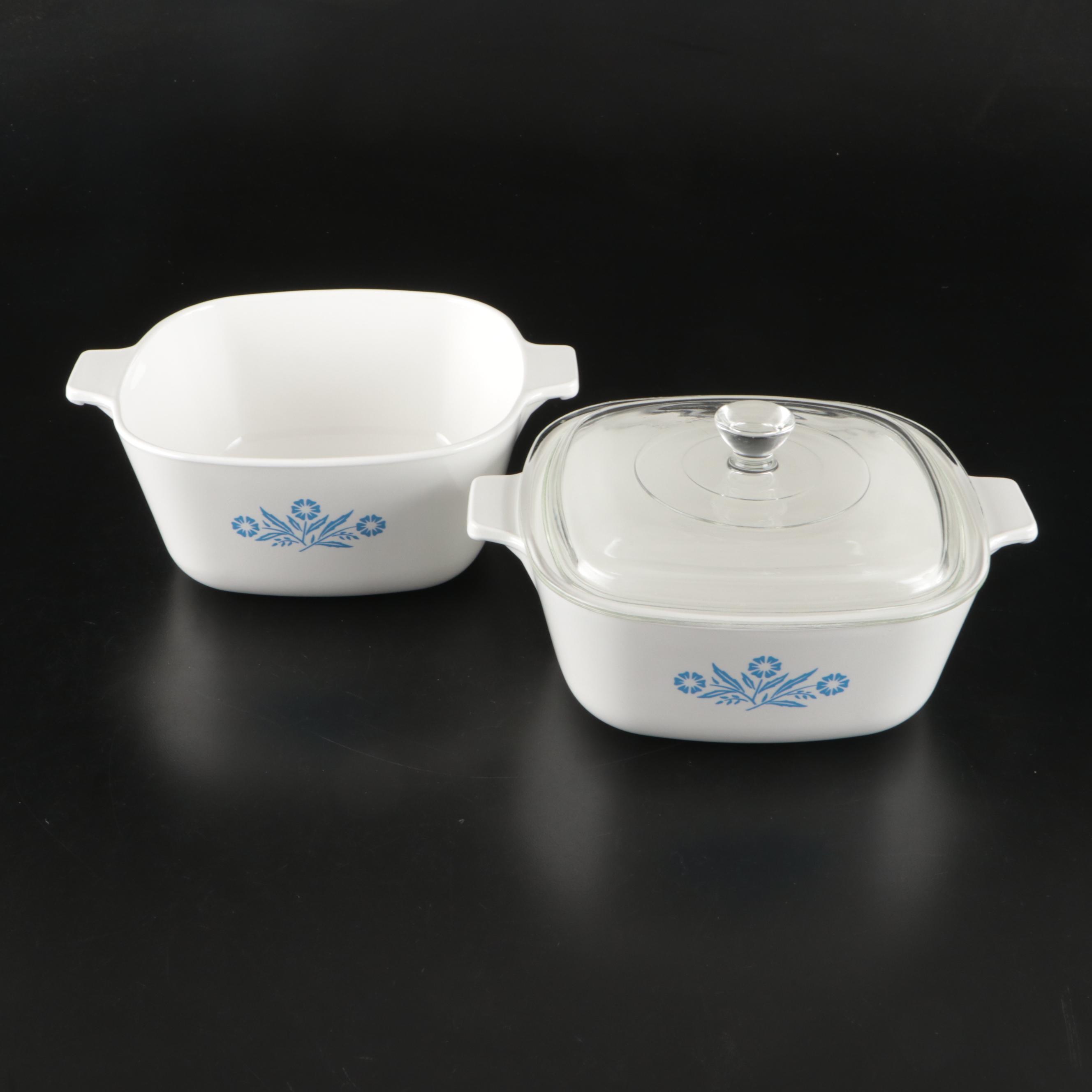 Corning Ware "Cornflower" Stove Top Percolator and Cookware