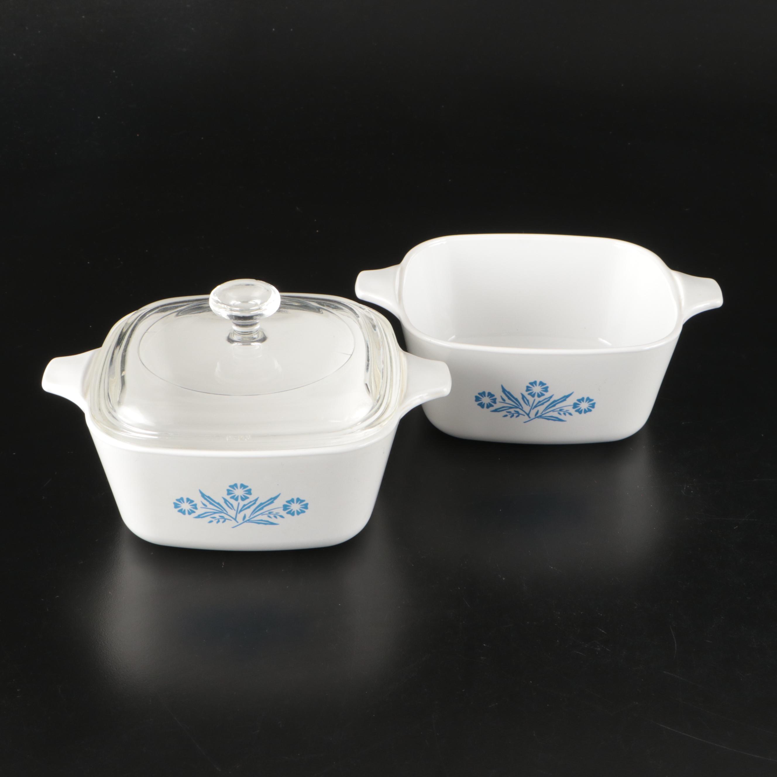 Corning Ware "Cornflower" Stove Top Percolator and Cookware