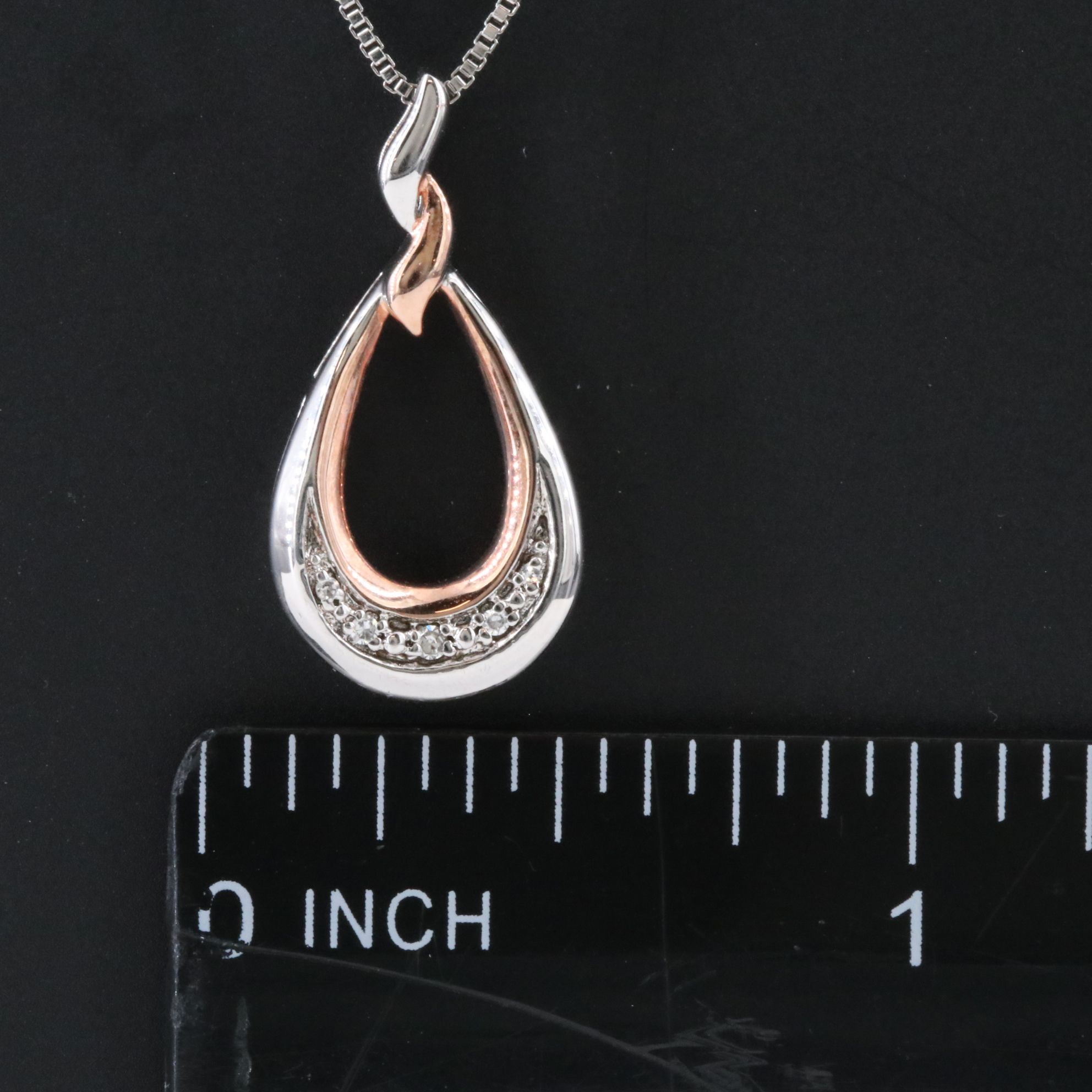 Sterling Diamond Pendant Necklace