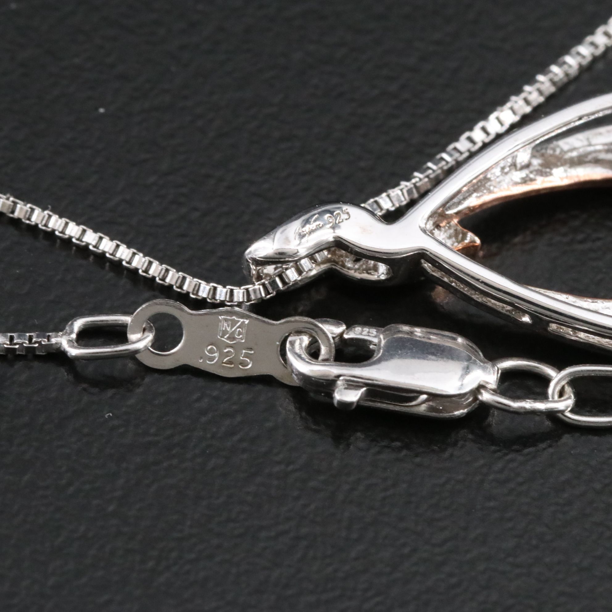 Sterling Diamond Pendant Necklace