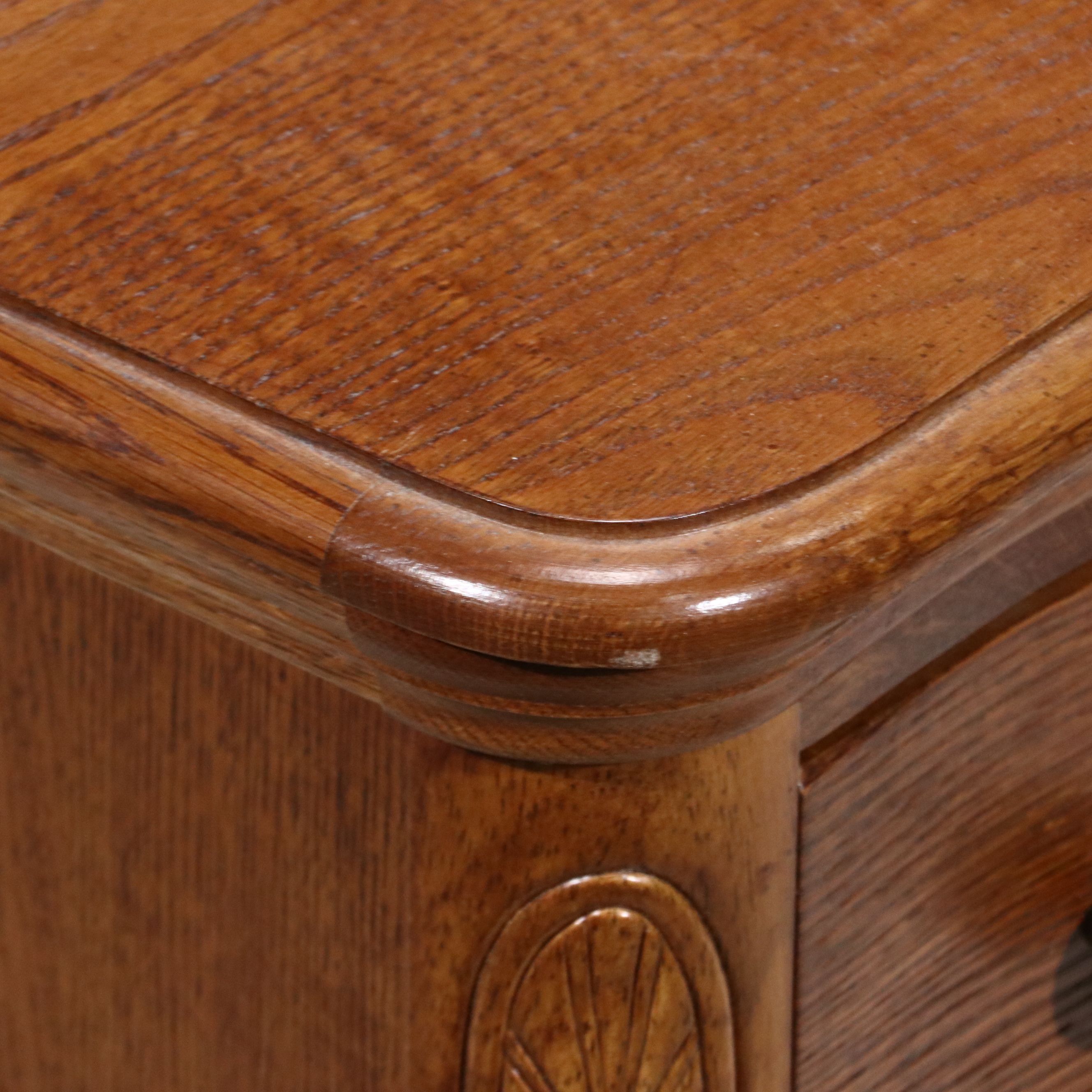 Victorian Style Oak Two-Draer Cabinet