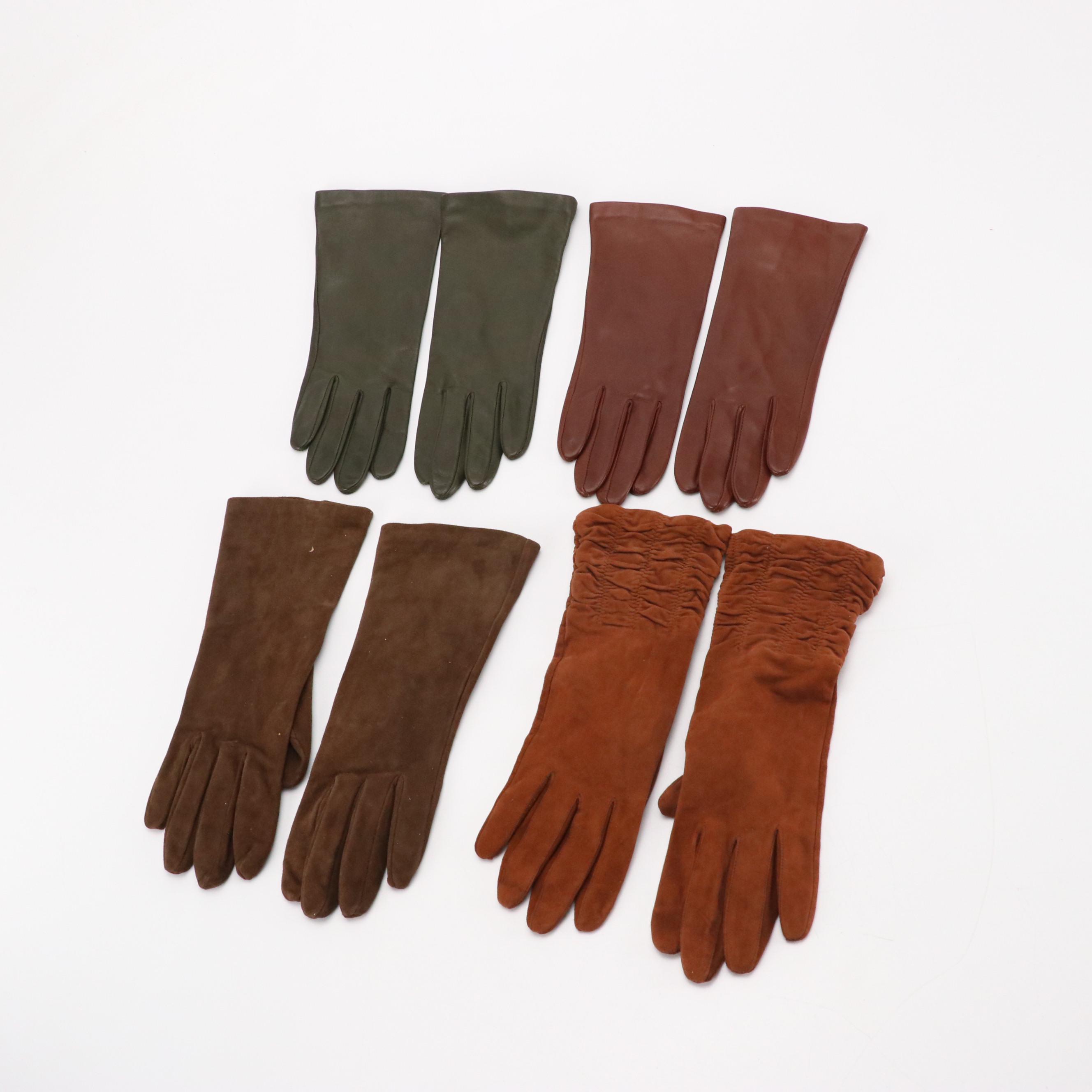 Ralph Lauren Silk Lined Sheepskin, Lord & Taylor and Other Leather & Silk Gloves