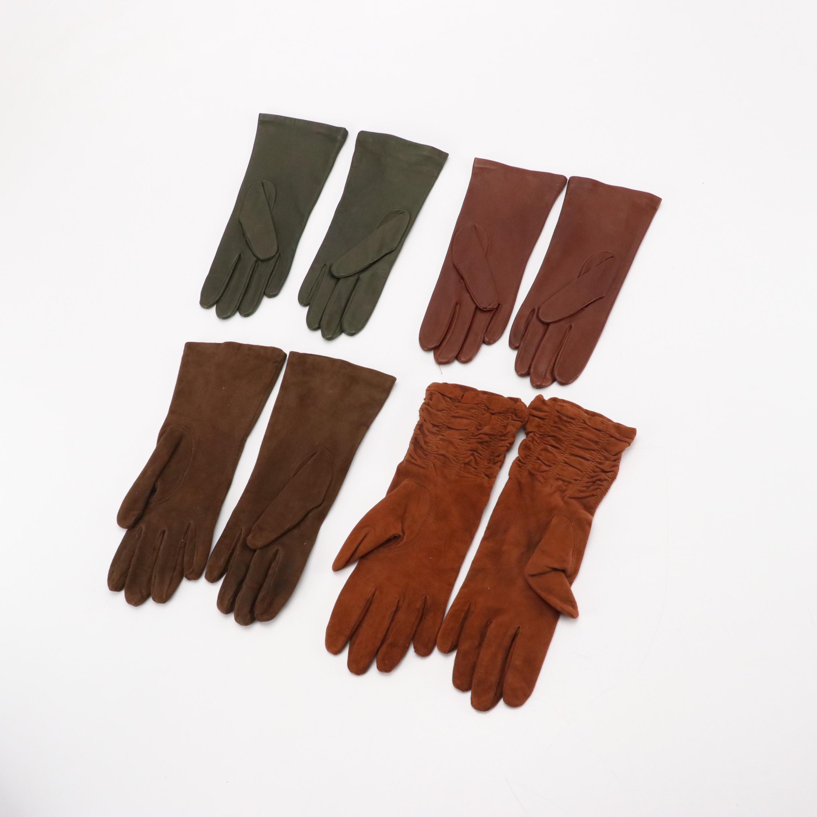 Ralph Lauren Silk Lined Sheepskin, Lord & Taylor and Other Leather & Silk Gloves