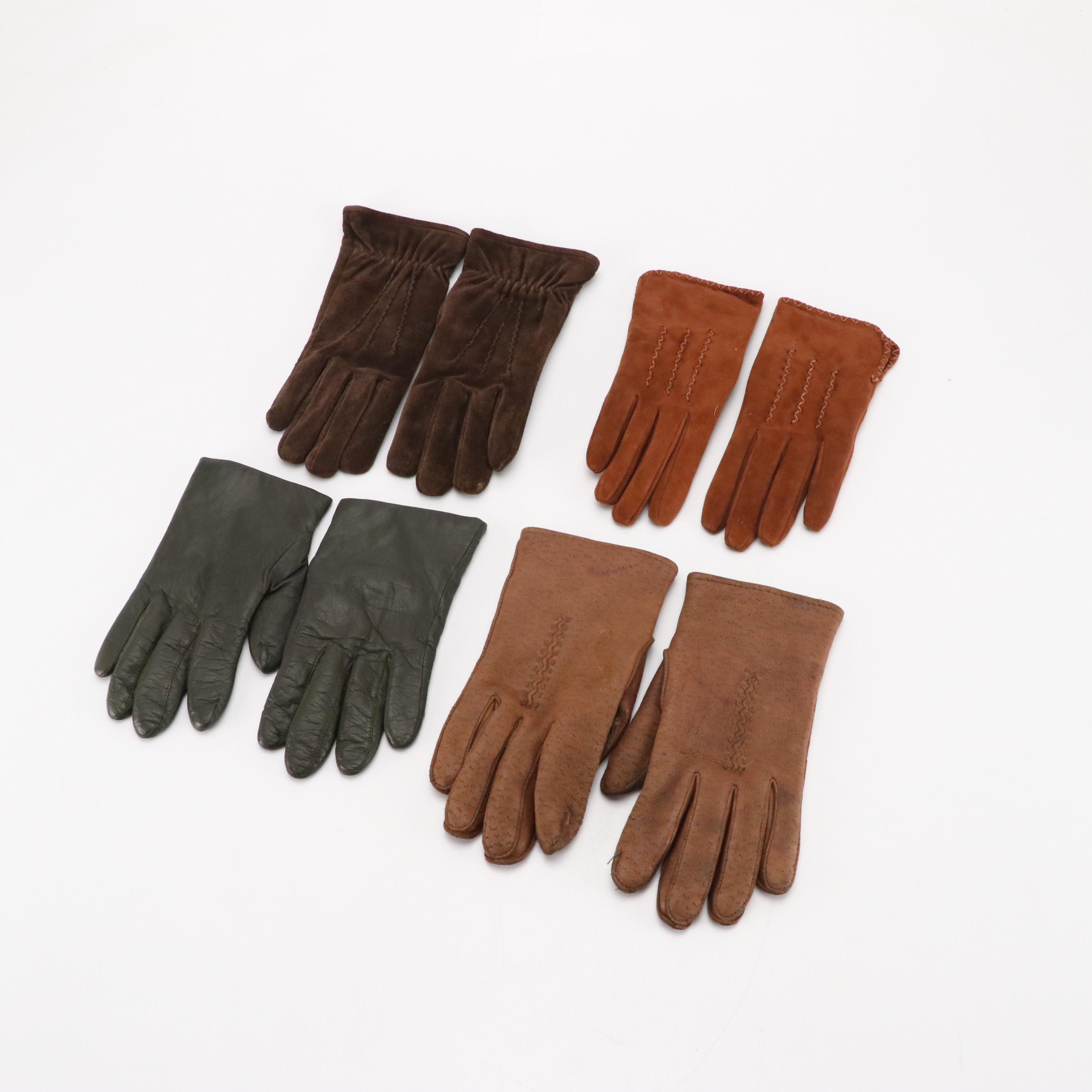 Ralph Lauren Silk Lined Sheepskin, Lord & Taylor and Other Leather & Silk Gloves