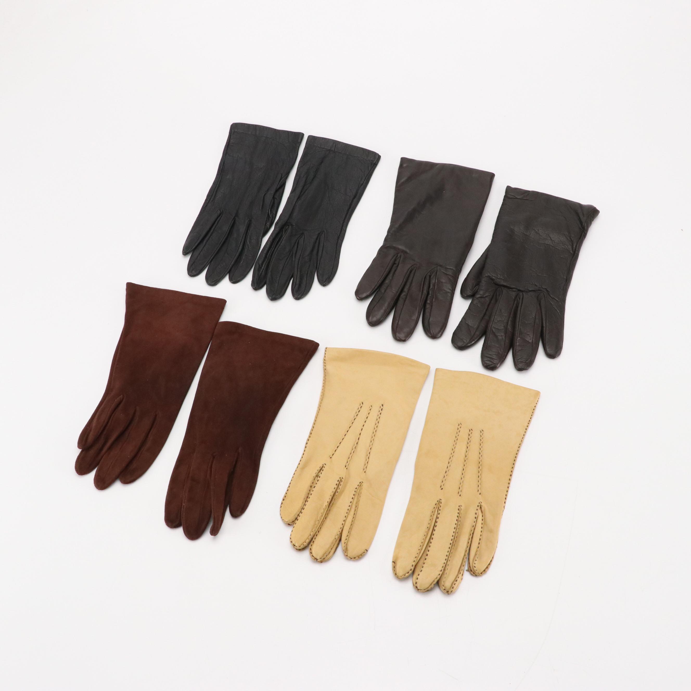 Ralph Lauren Silk Lined Sheepskin, Lord & Taylor and Other Leather & Silk Gloves