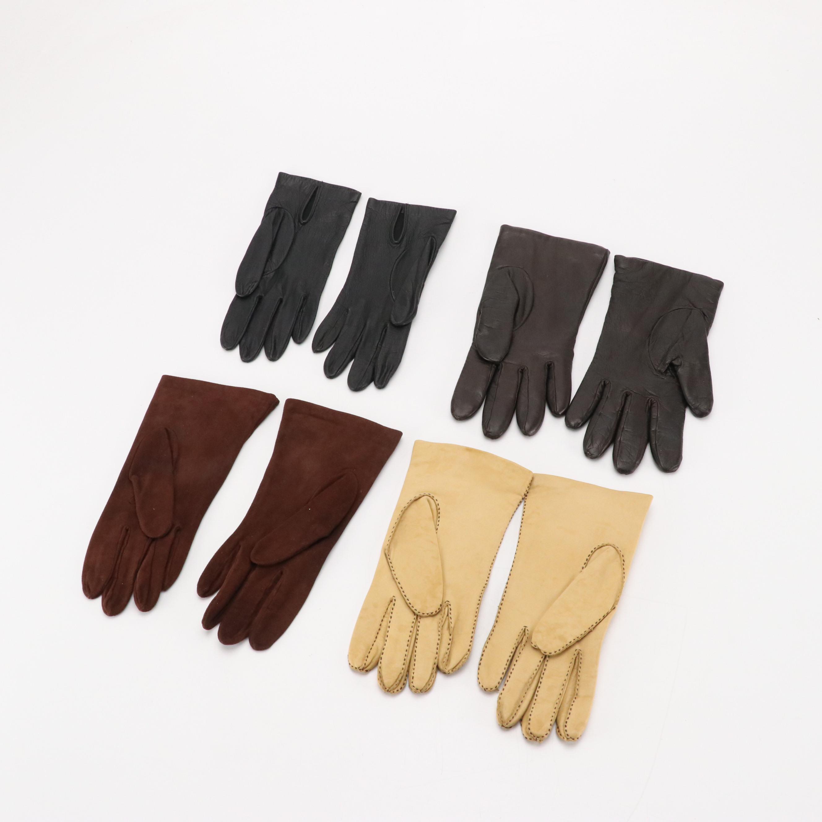 Ralph Lauren Silk Lined Sheepskin, Lord & Taylor and Other Leather & Silk Gloves