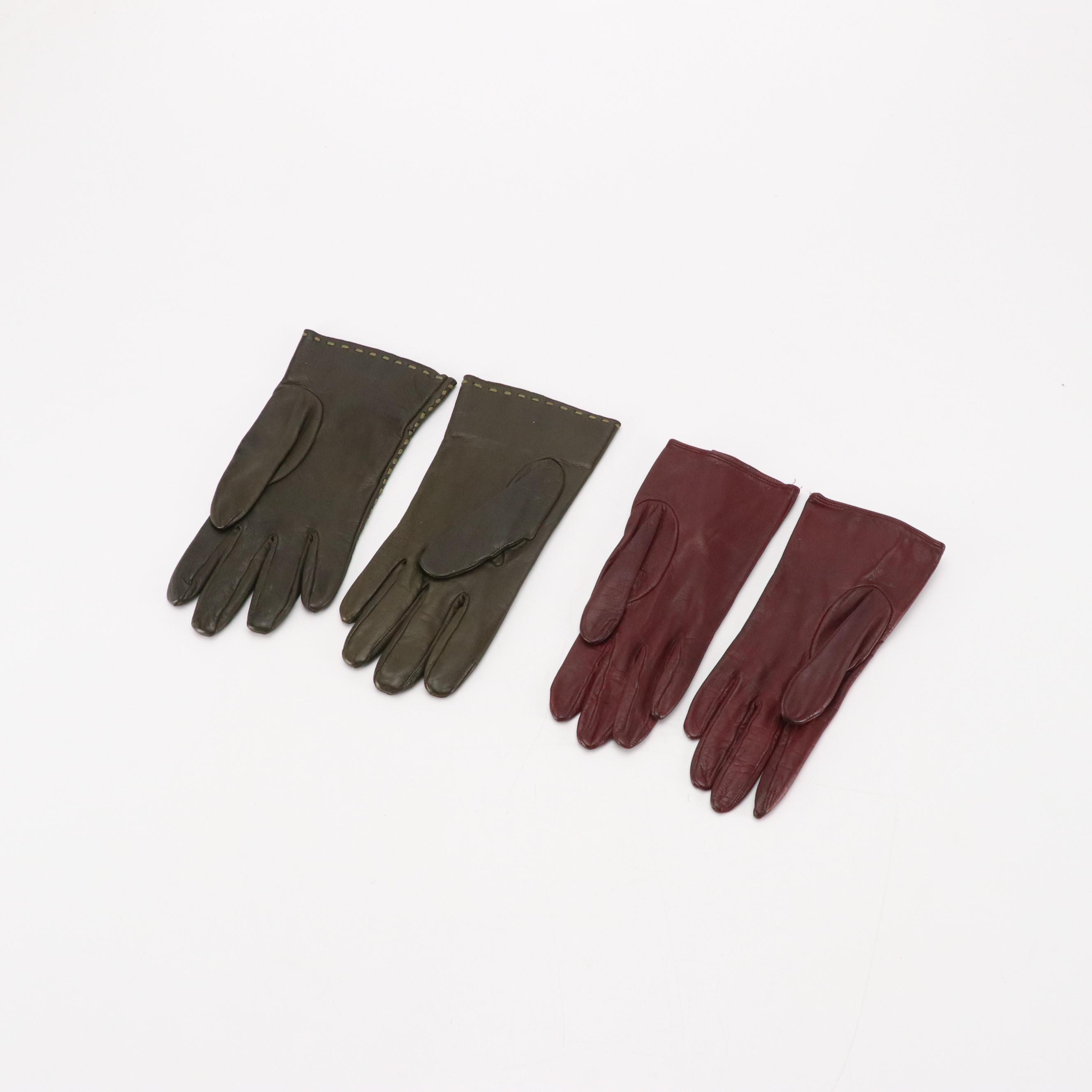 Ralph Lauren Silk Lined Sheepskin, Lord & Taylor and Other Leather & Silk Gloves