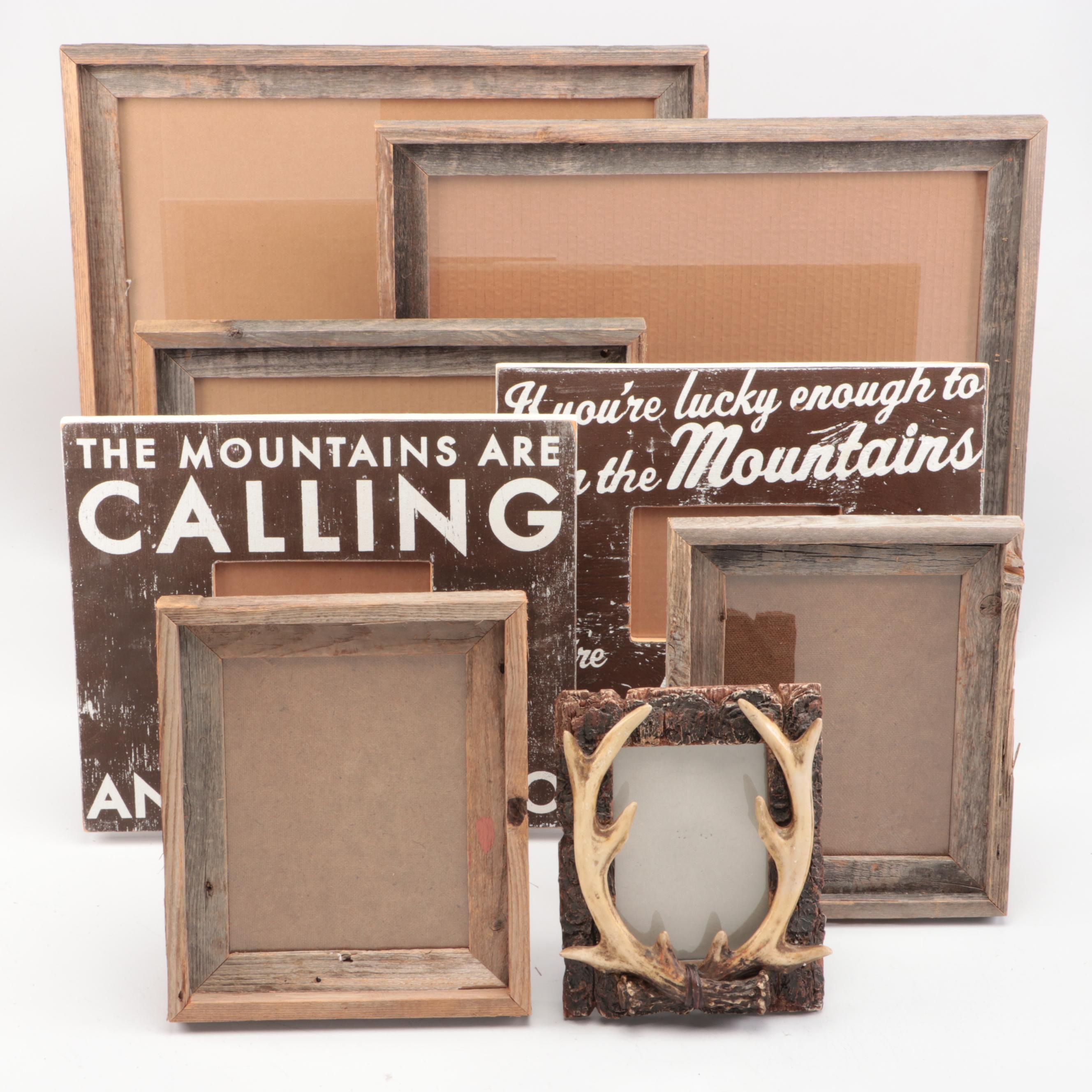 Rustic Wooden Wall and Tabletop Picture Frames