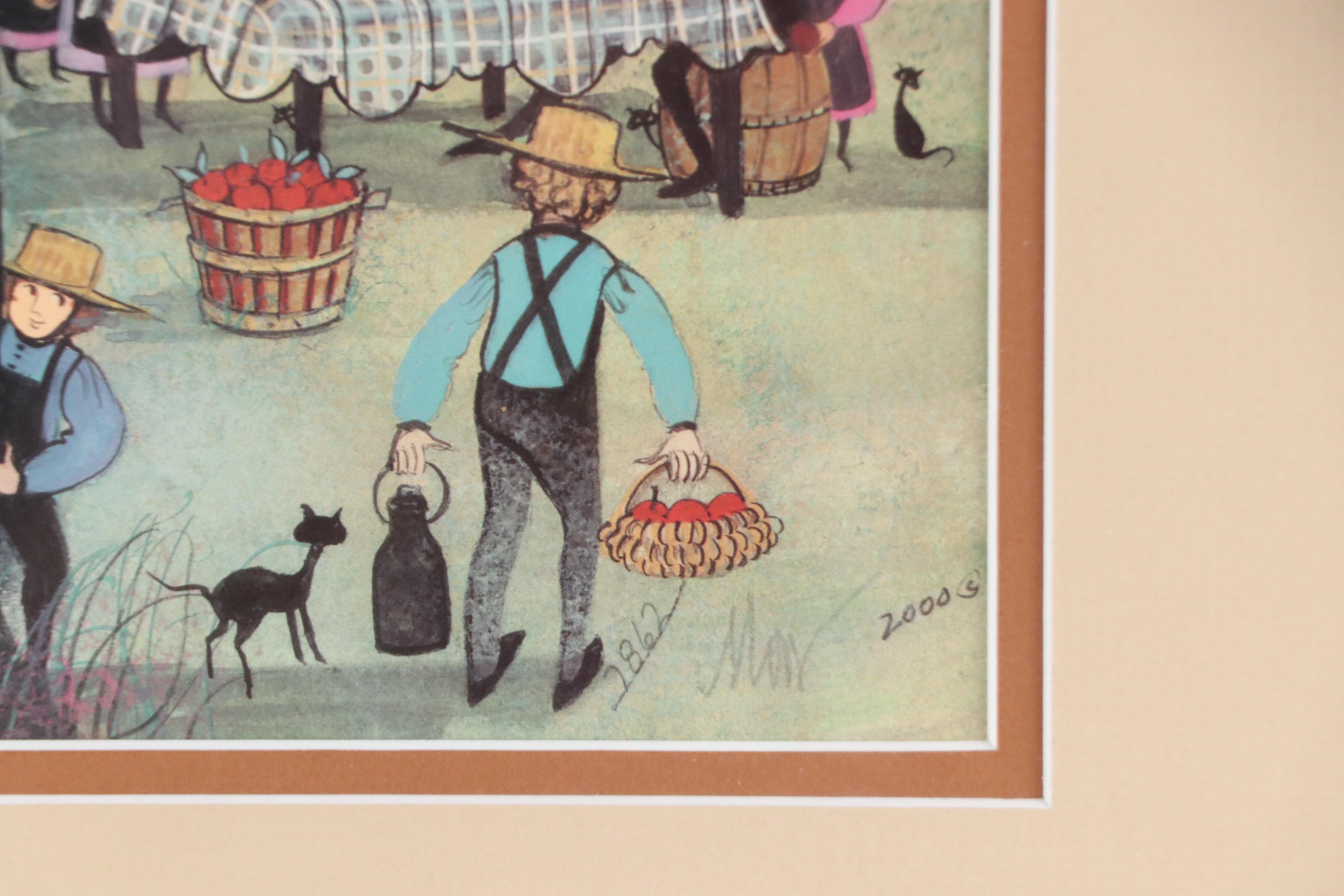 Offset Lithograph After P. Buckley Moss "United in Faith," 2000