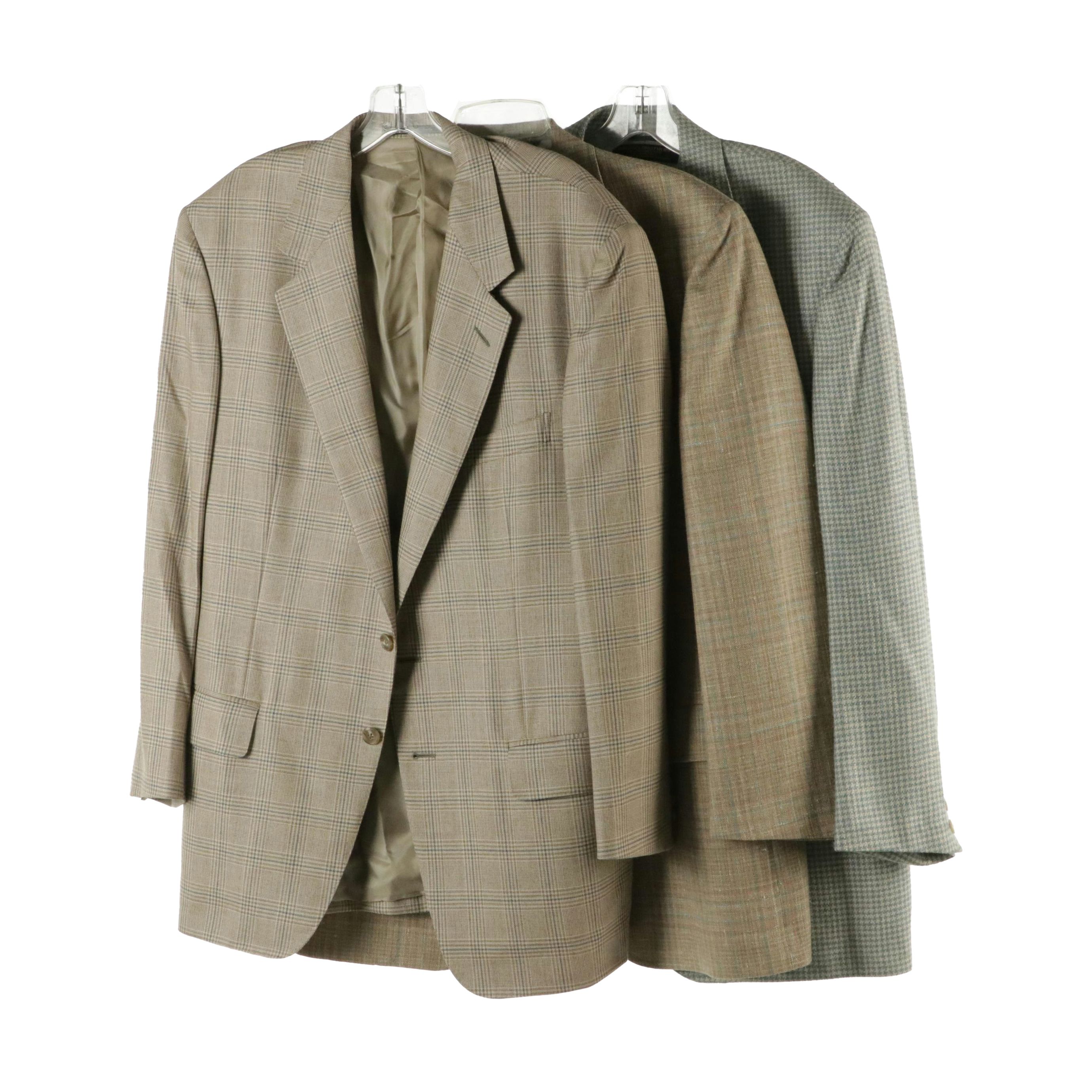 Men's Brooks Brothers, Dunhill and Other Wool, Silk and Linen Blazer Jackets
