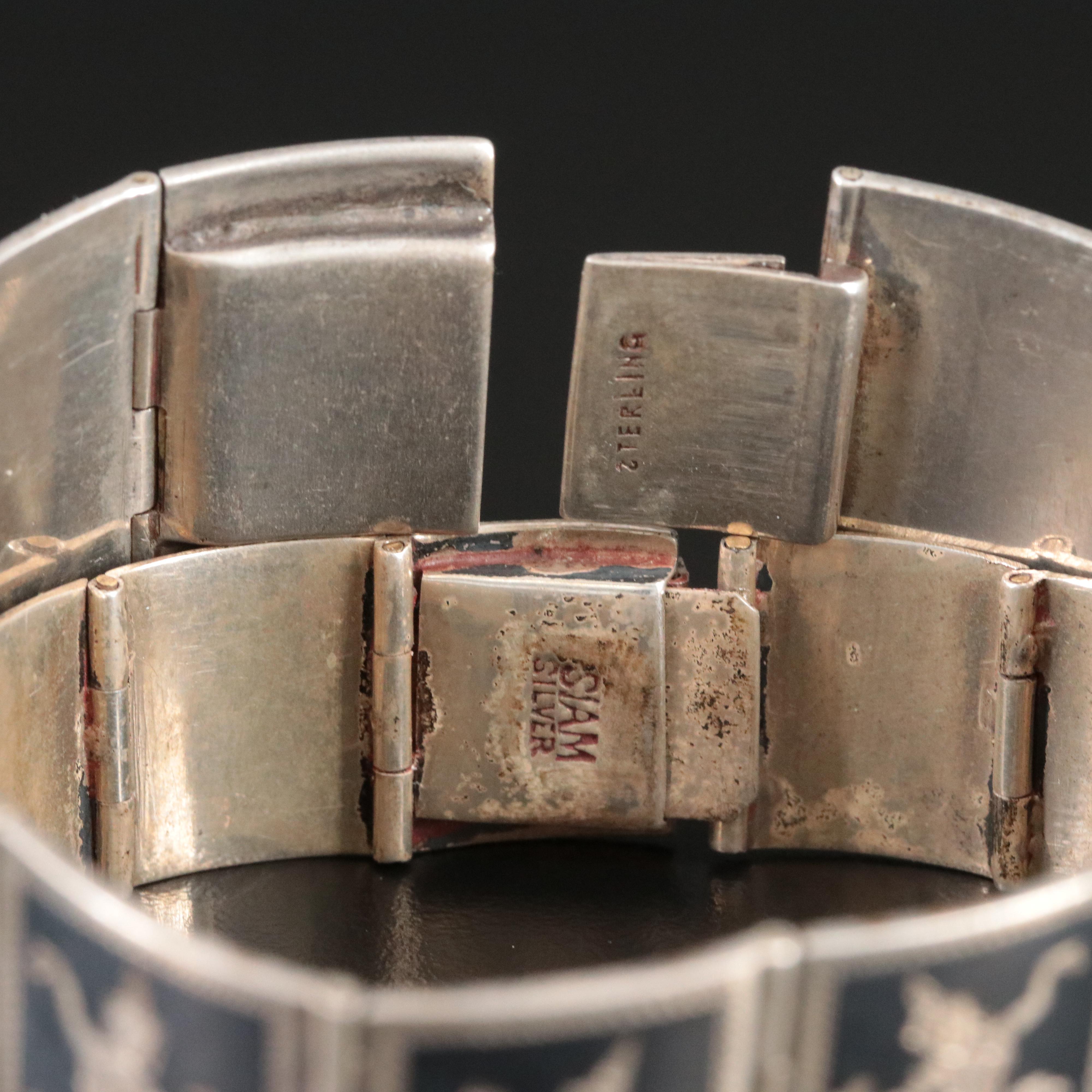 Vintage Collection of Siam Sterling Niello Jewelry