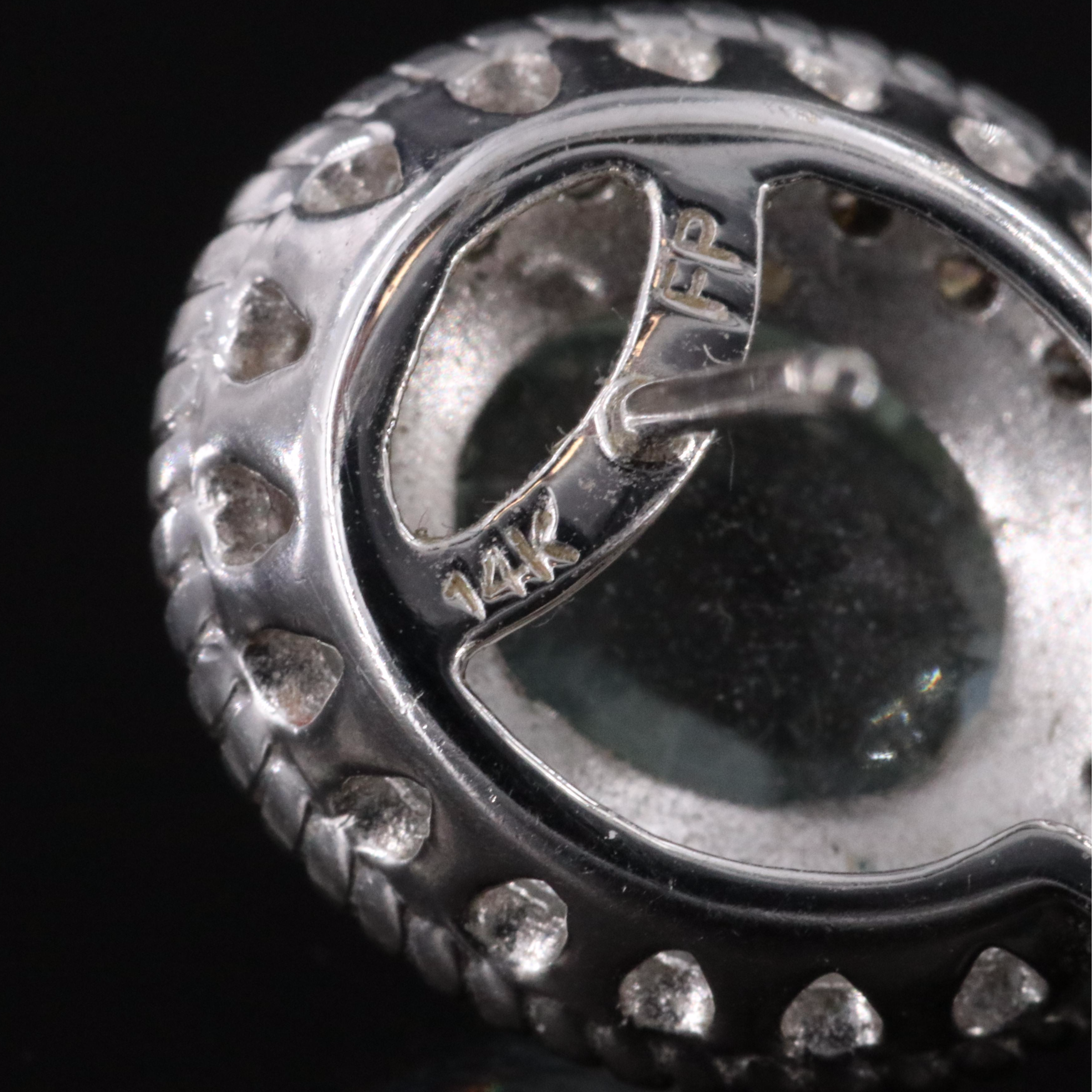 14K Prasiolite and Fancy Brown Diamond Earrings