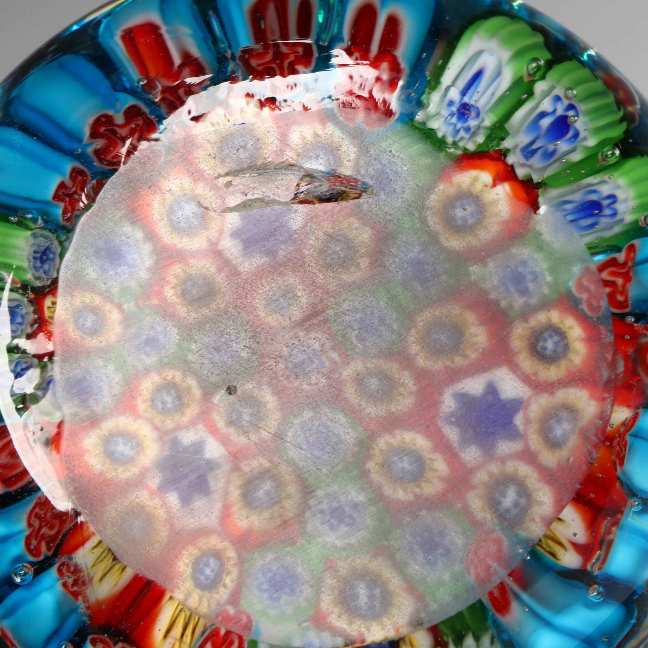 Millefiori Art Glass Paperweight