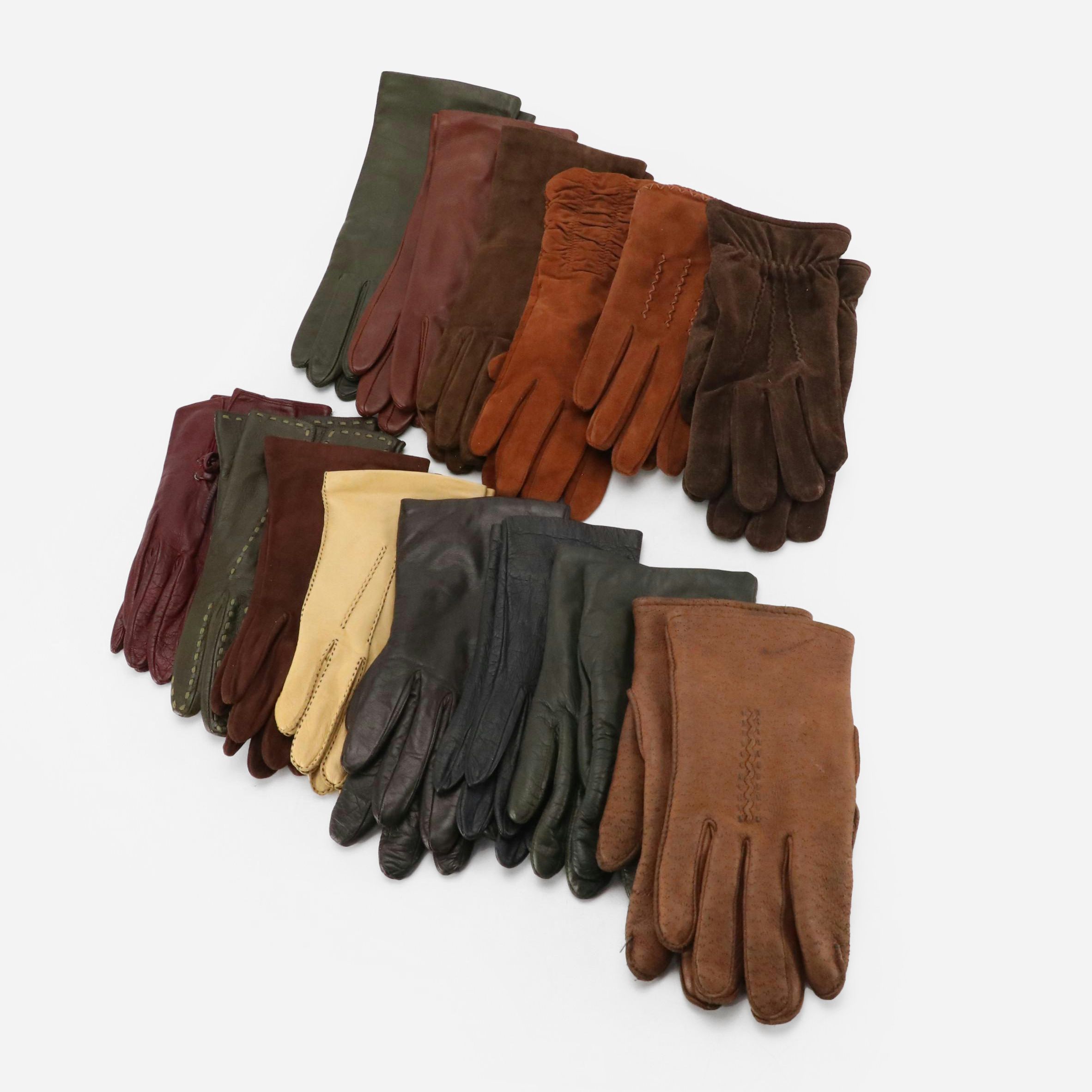 Ralph Lauren Silk Lined Sheepskin, Lord & Taylor and Other Leather & Silk Gloves