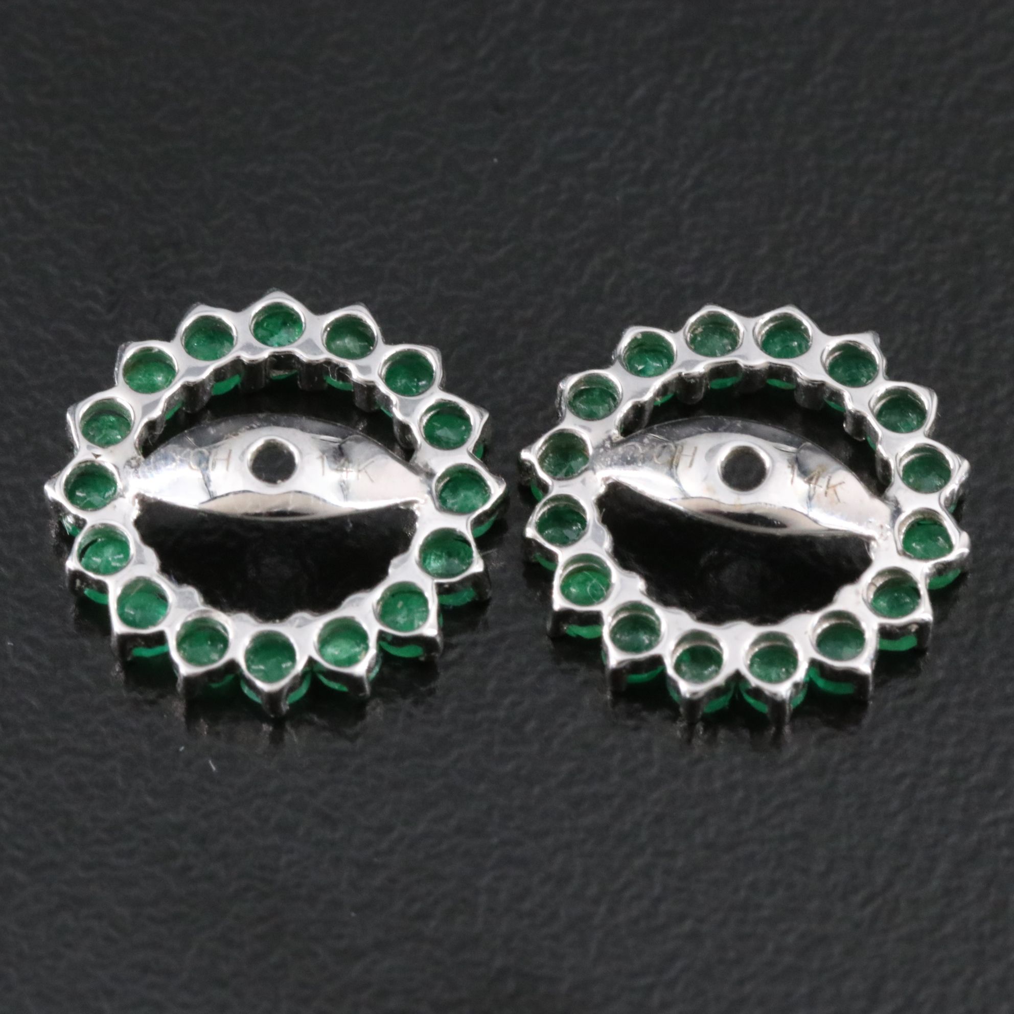 14K Emerald Stud Earring Enhancers