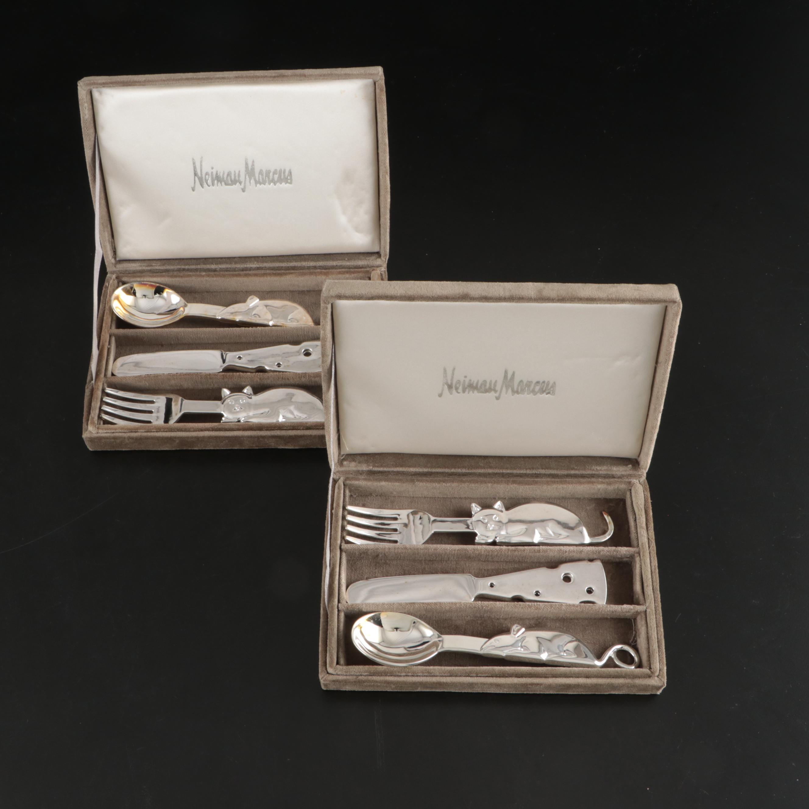 Godinger Figural and Floral Handle Silver Plate Flatware