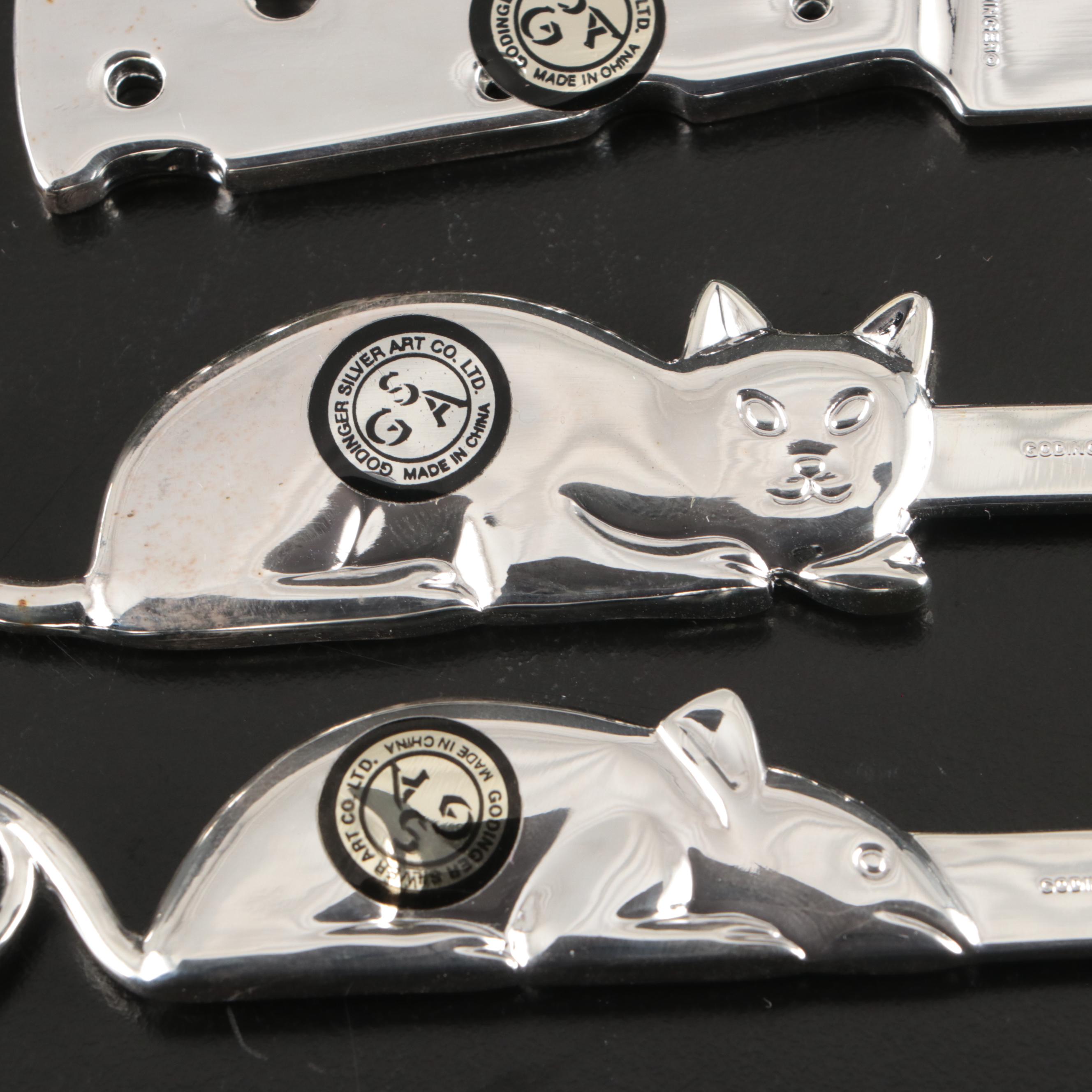 Godinger Figural and Floral Handle Silver Plate Flatware