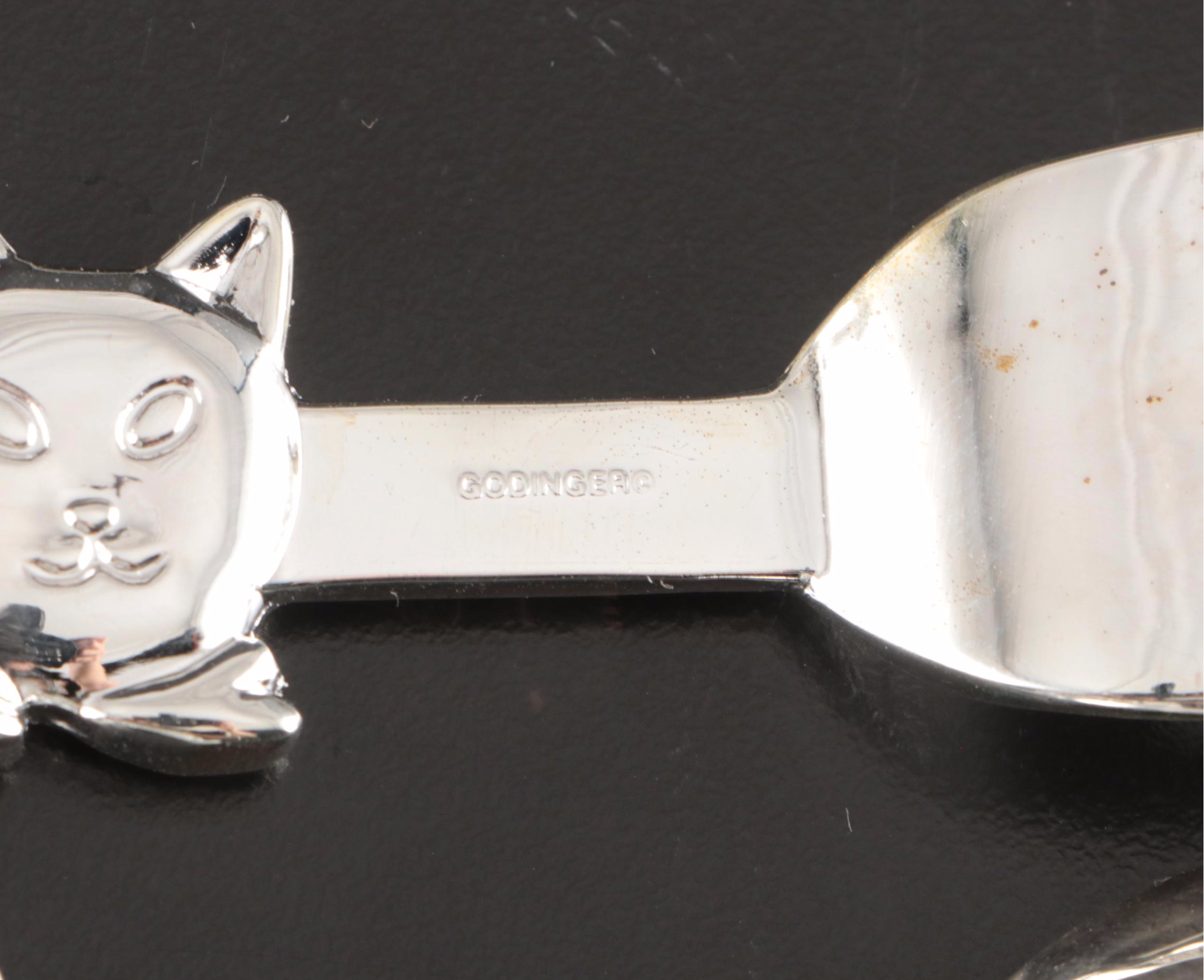 Godinger Figural and Floral Handle Silver Plate Flatware