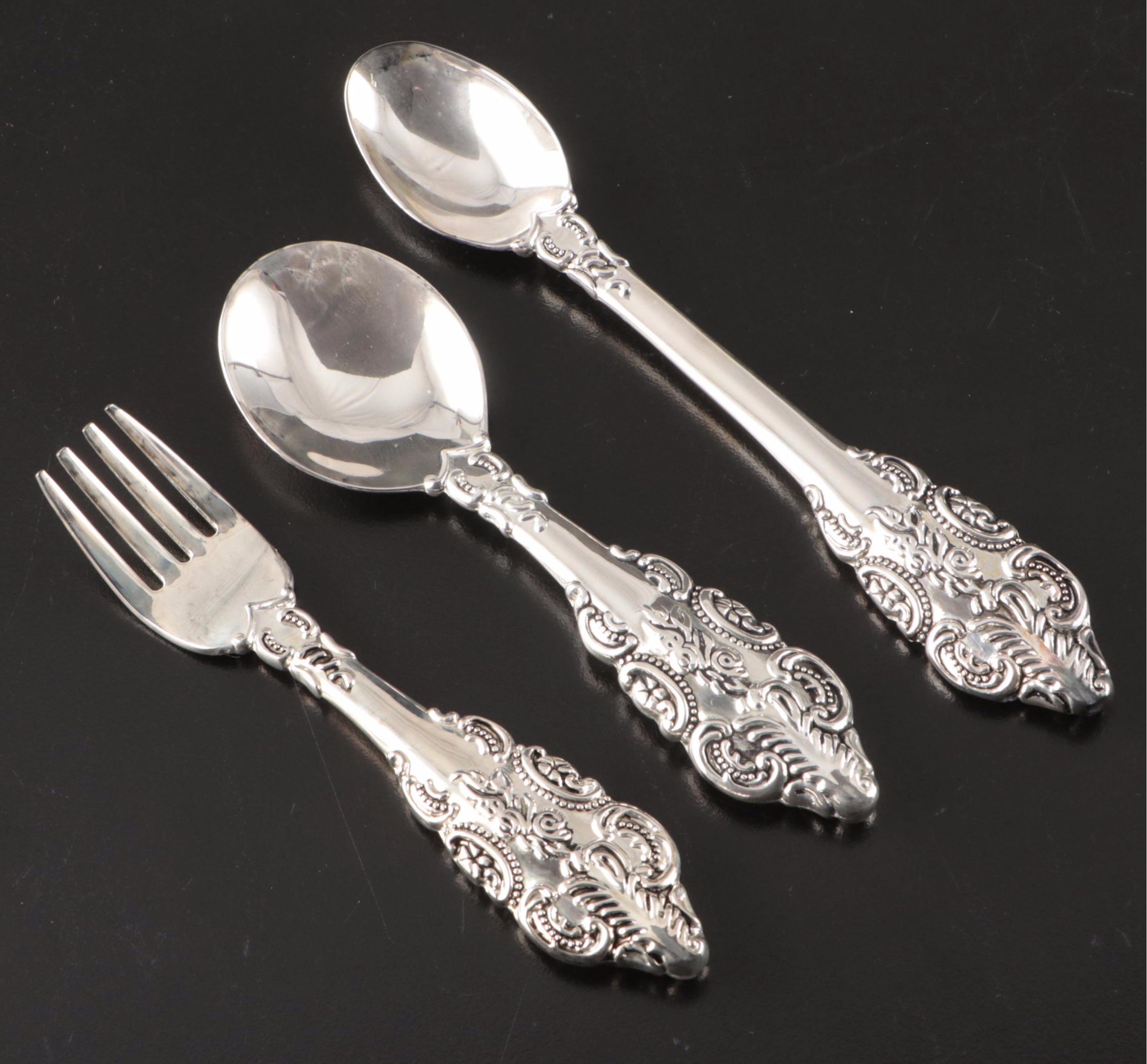 Godinger Figural and Floral Handle Silver Plate Flatware
