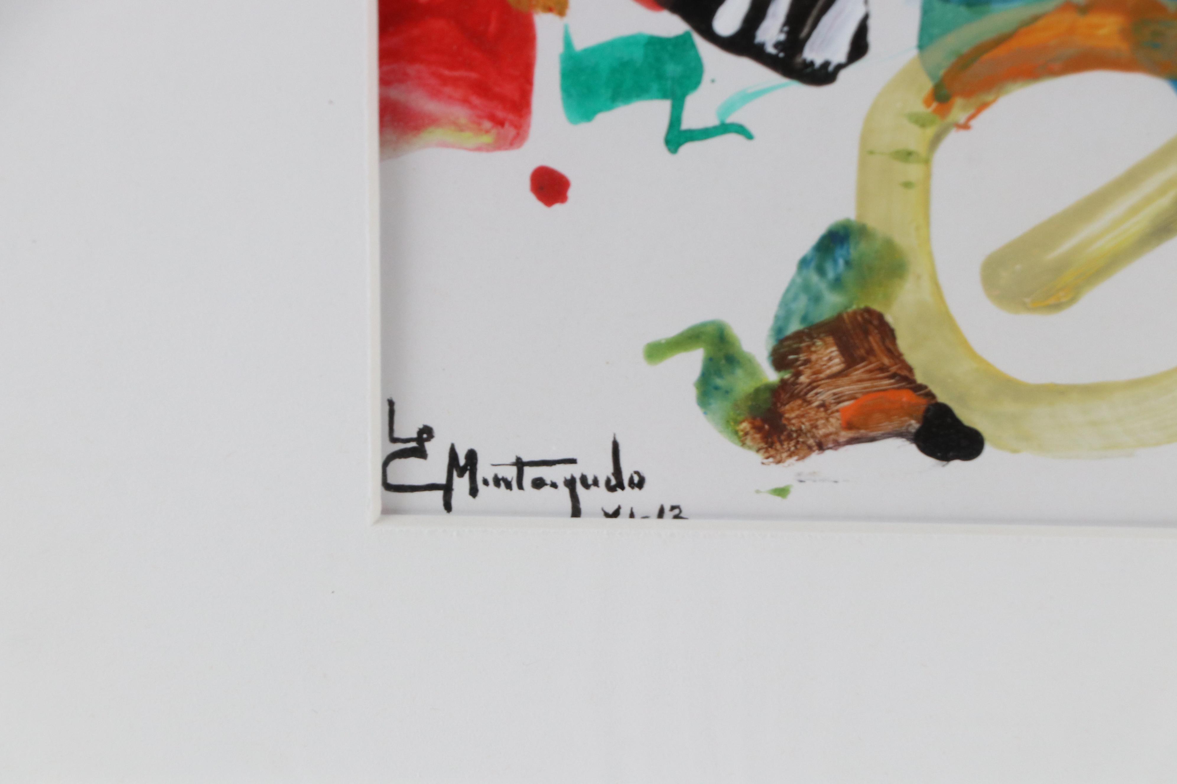 Eduardo Monteagudo Abstract Acrylic Painting "Miniature II," 21st Century