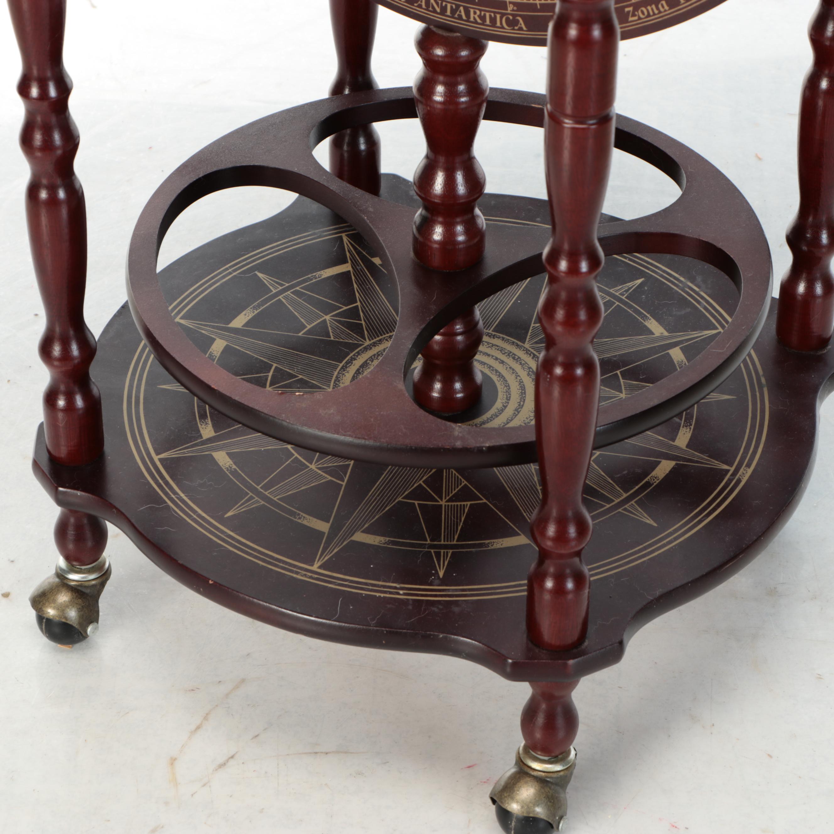 Bacardi 8 Drambuie Standing Globe Drink Cabinet