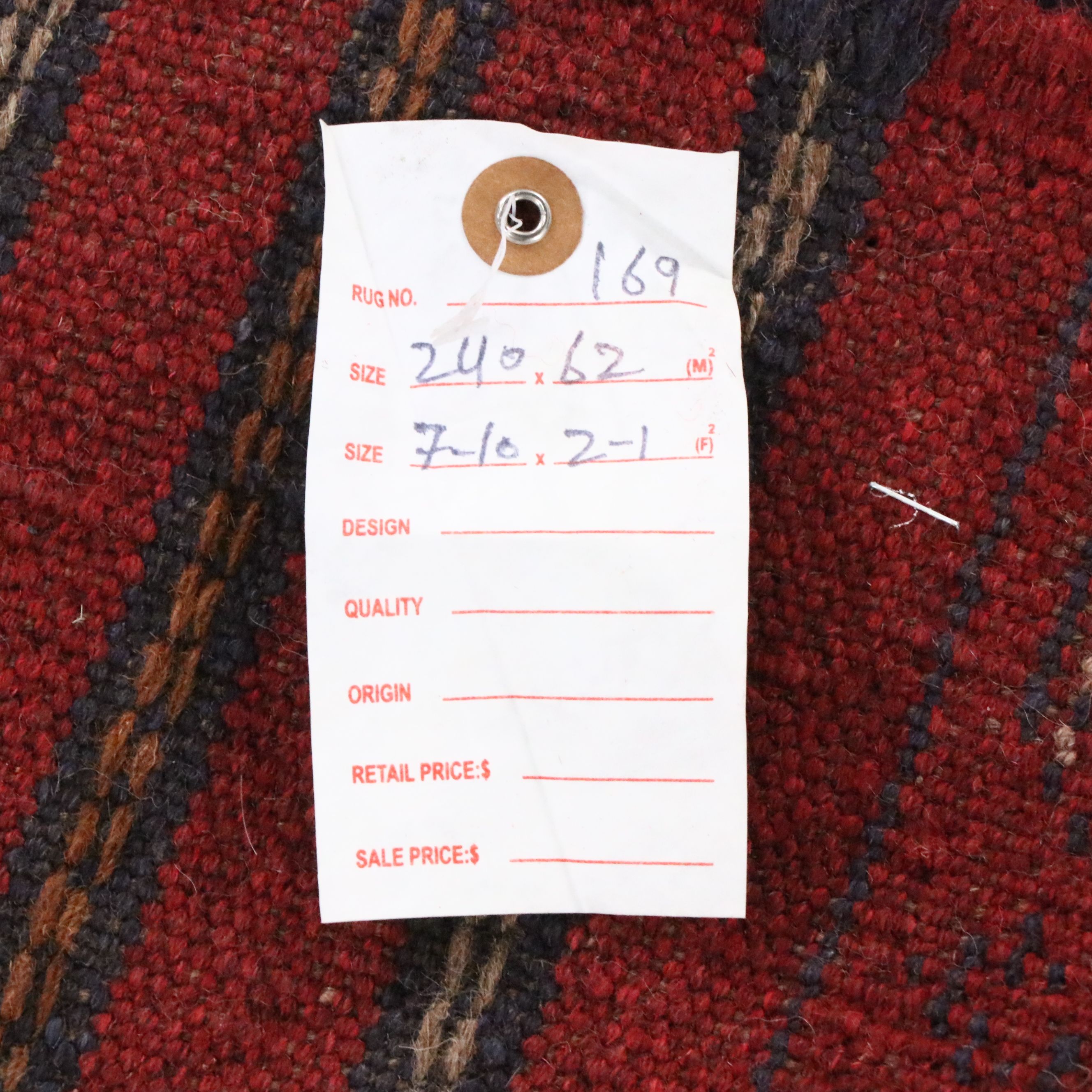 2'1 x 8'1 Handwoven Afghan Mashwani Carpet Runner