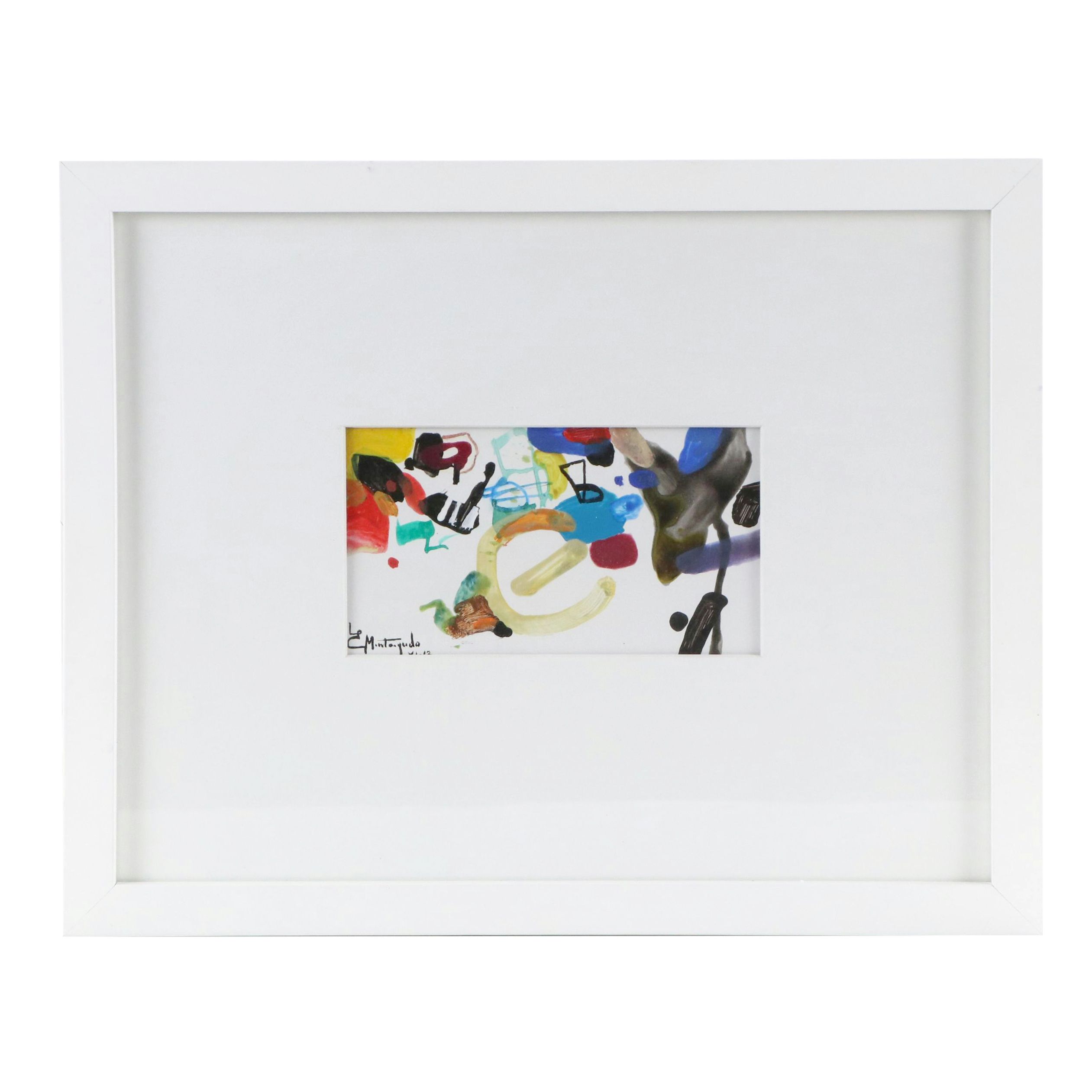 Eduardo Monteagudo Abstract Acrylic Painting "Miniature II," 21st Century