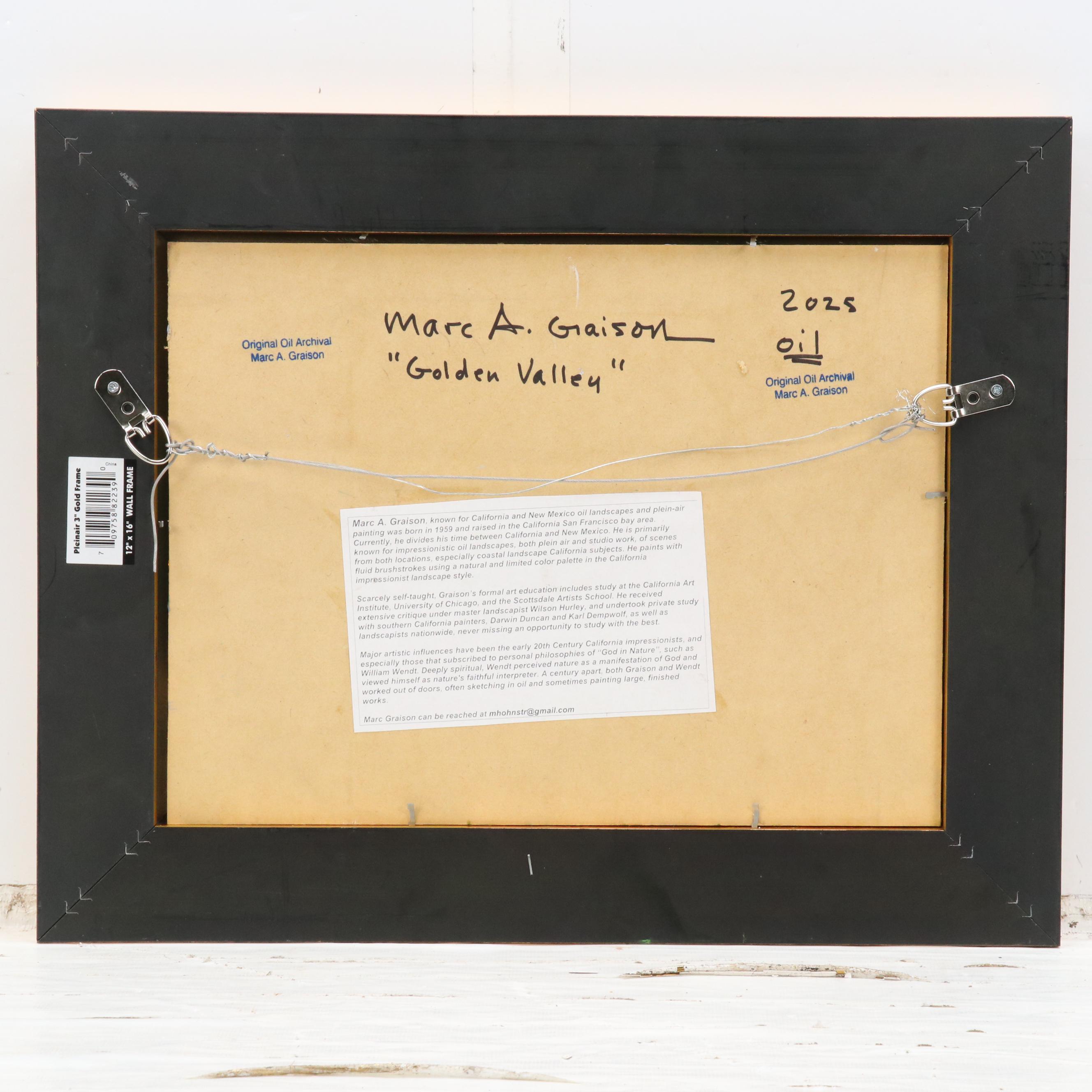 Marc A. Graison Landscape Oil Painting "Golden Valley," 2025