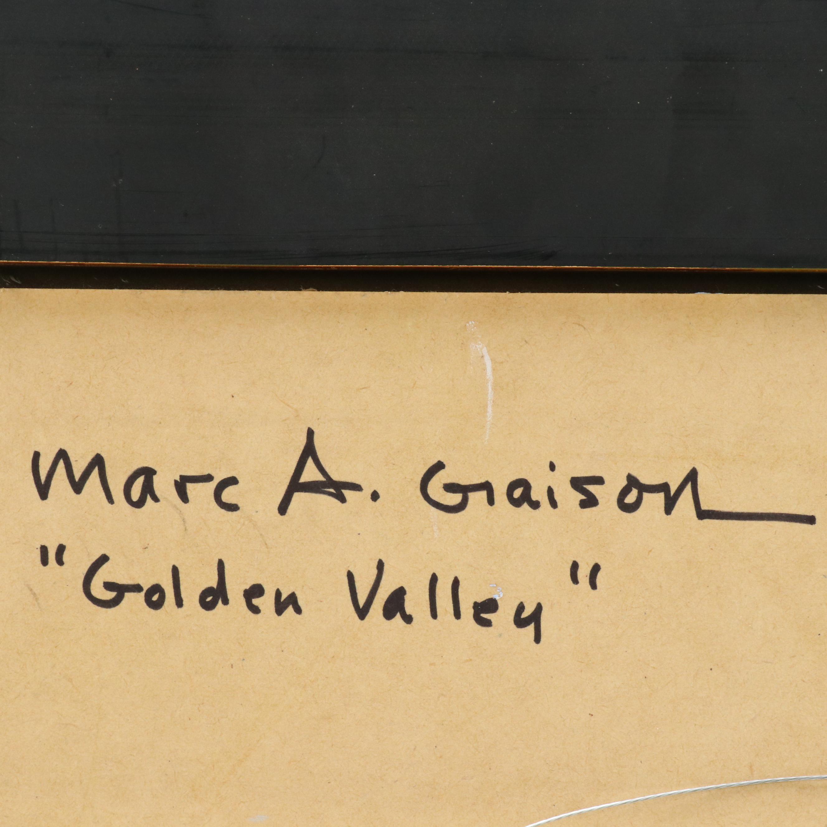 Marc A. Graison Landscape Oil Painting "Golden Valley," 2025