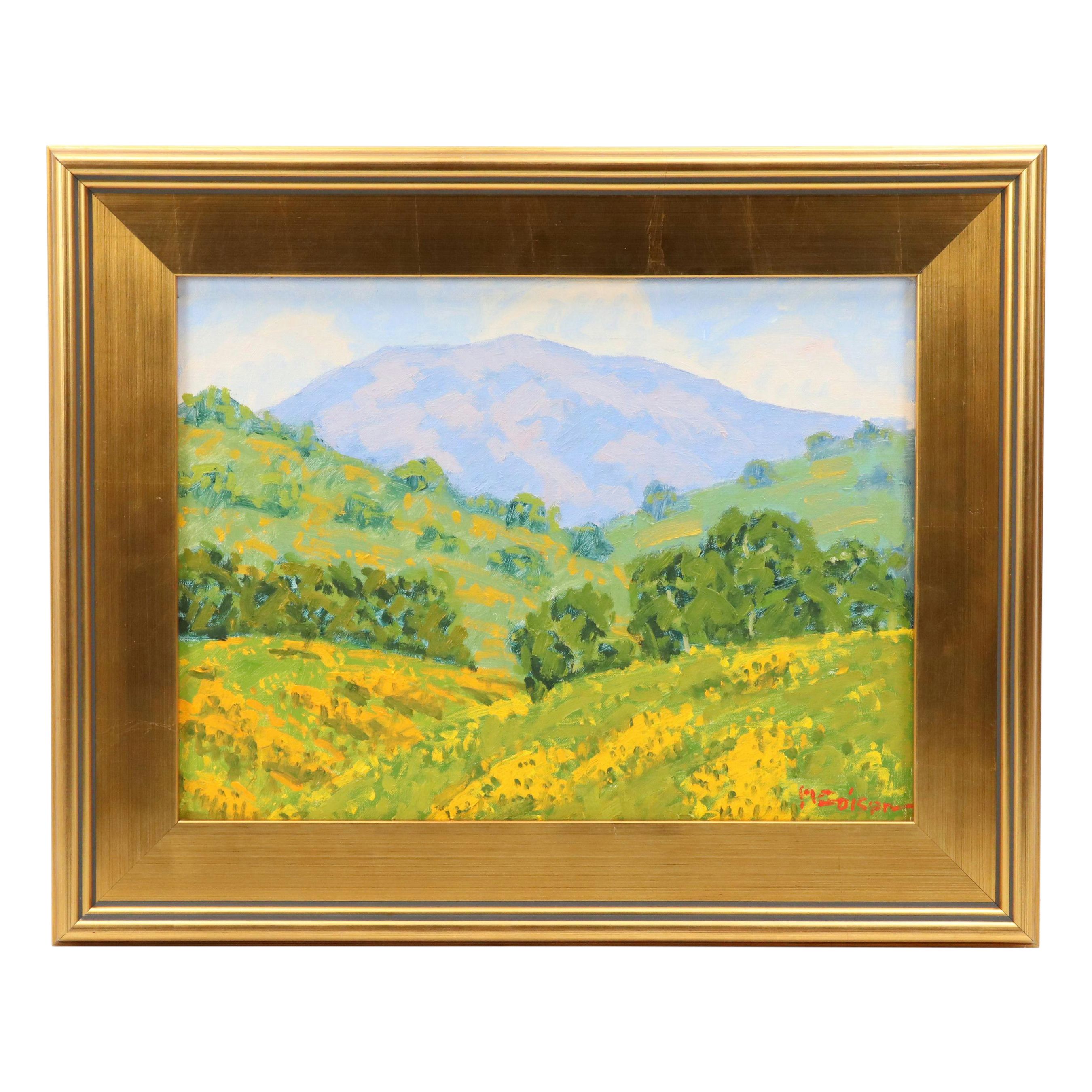 Marc A. Graison Landscape Oil Painting "Golden Valley," 2025