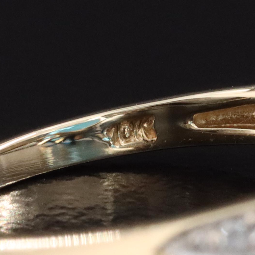 10K Topaz and White Zircon Ring