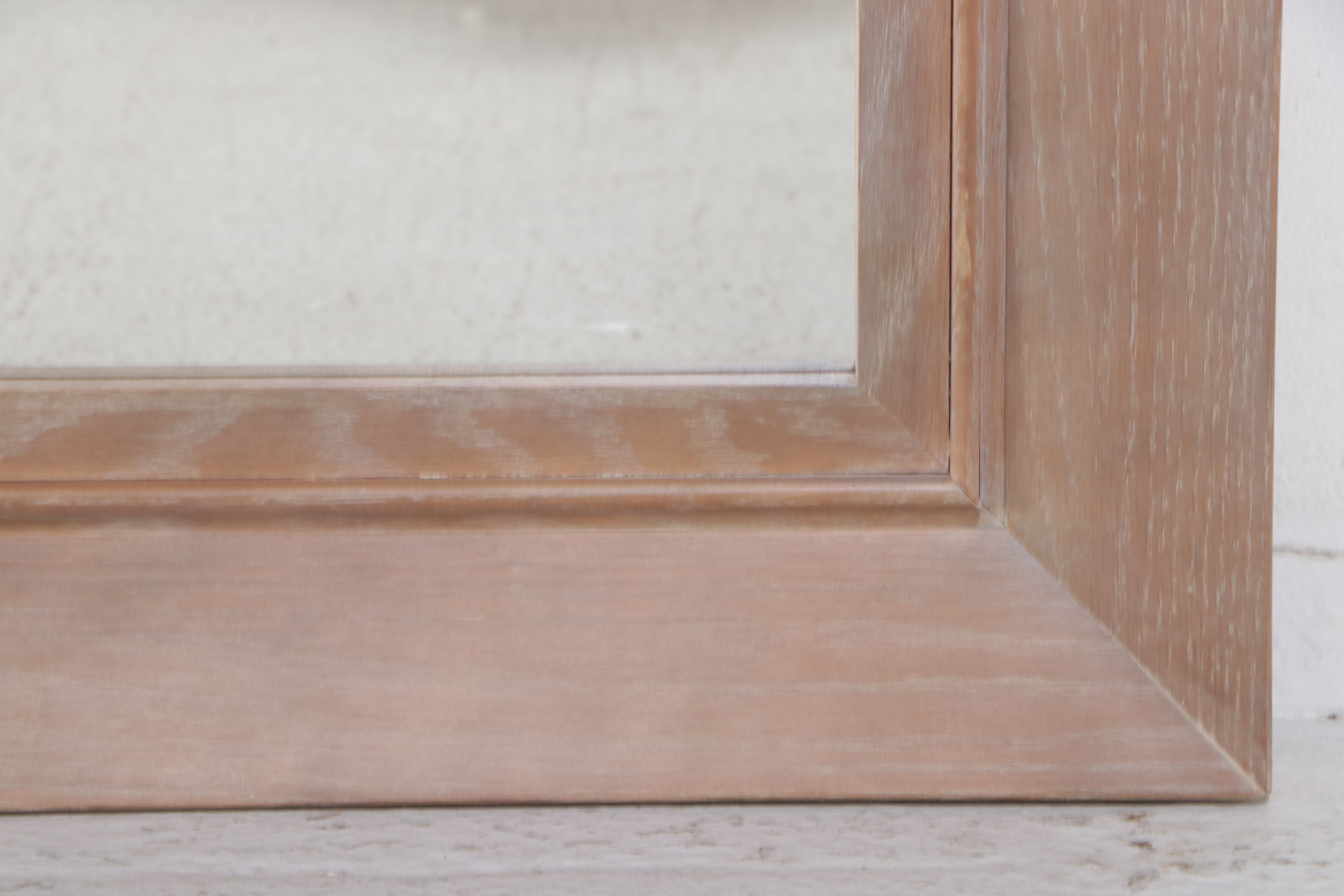 Contemporary Wood Framed Wall Mirror