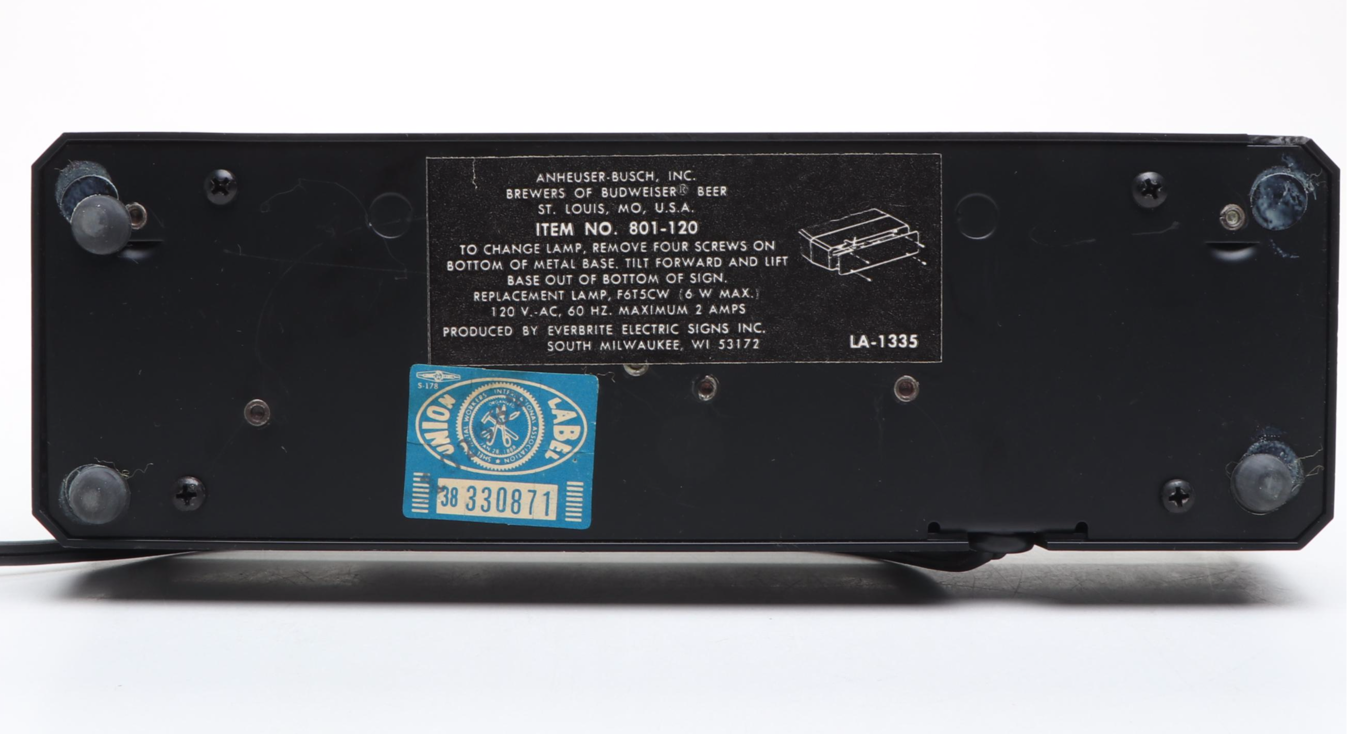 Budweiser Light Clydesdale Table Lamp