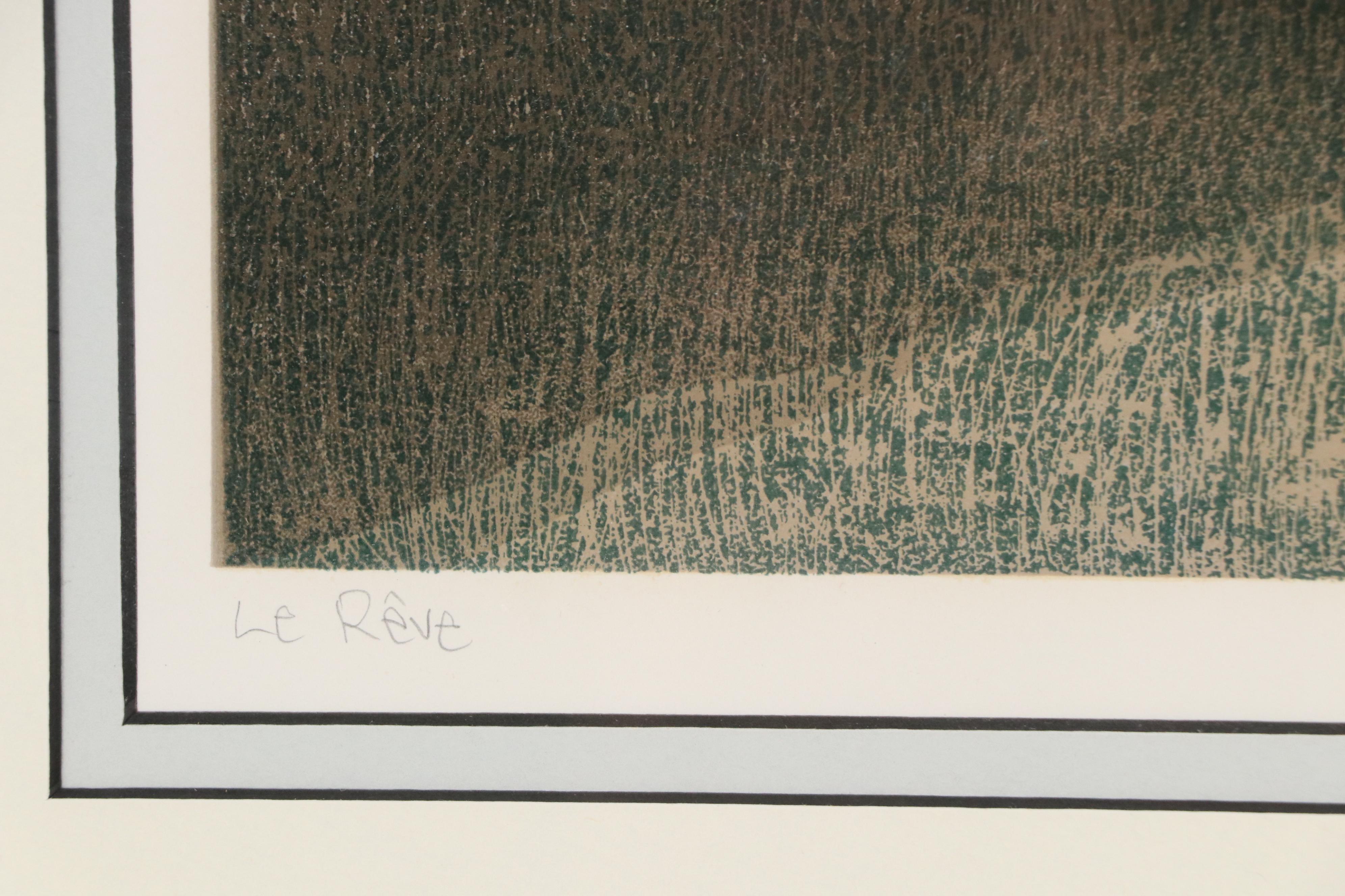 Serge Samama Serigraph of Peacock "Le Rêve," 1983