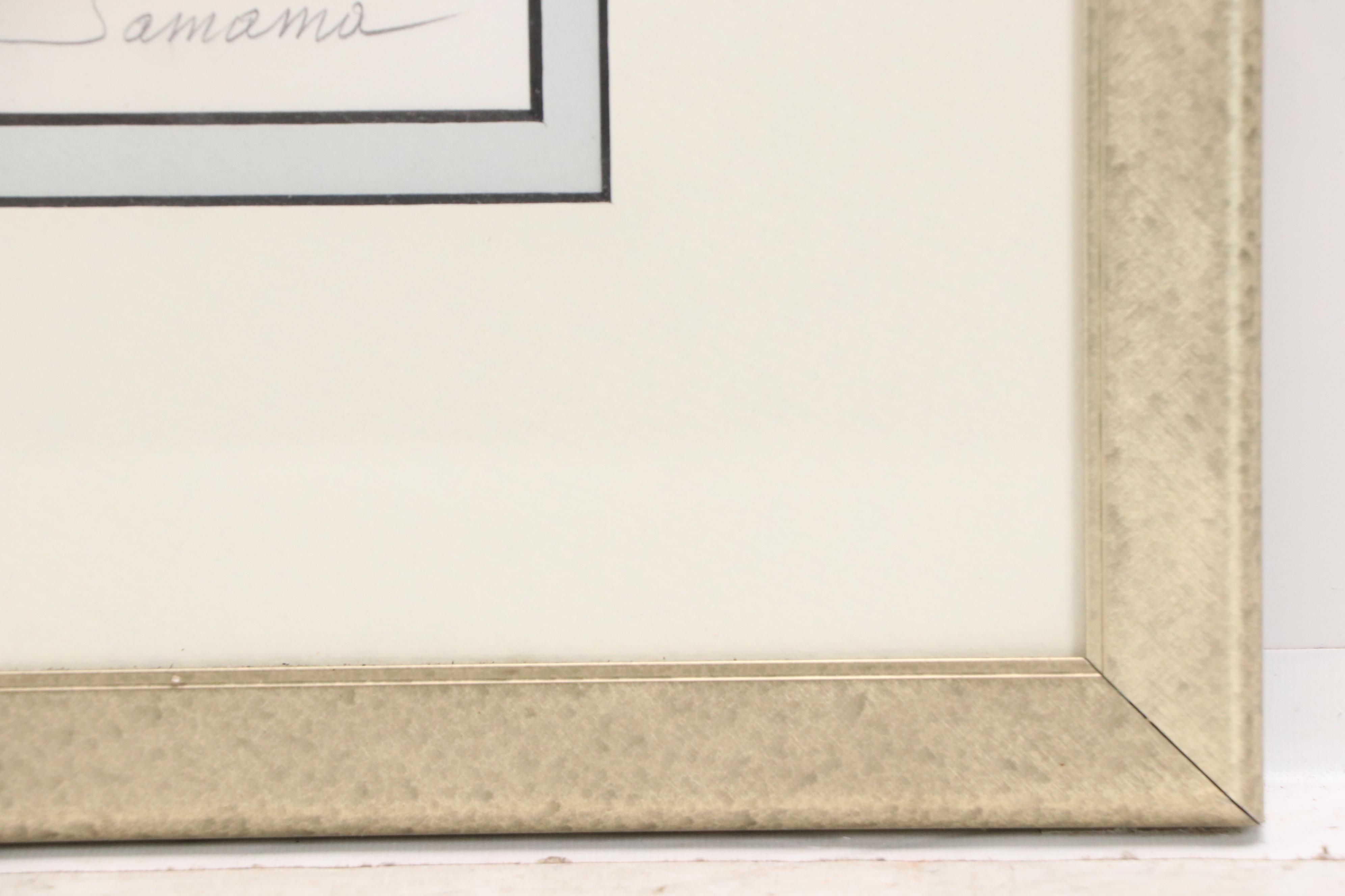 Serge Samama Serigraph of Peacock "Le Rêve," 1983