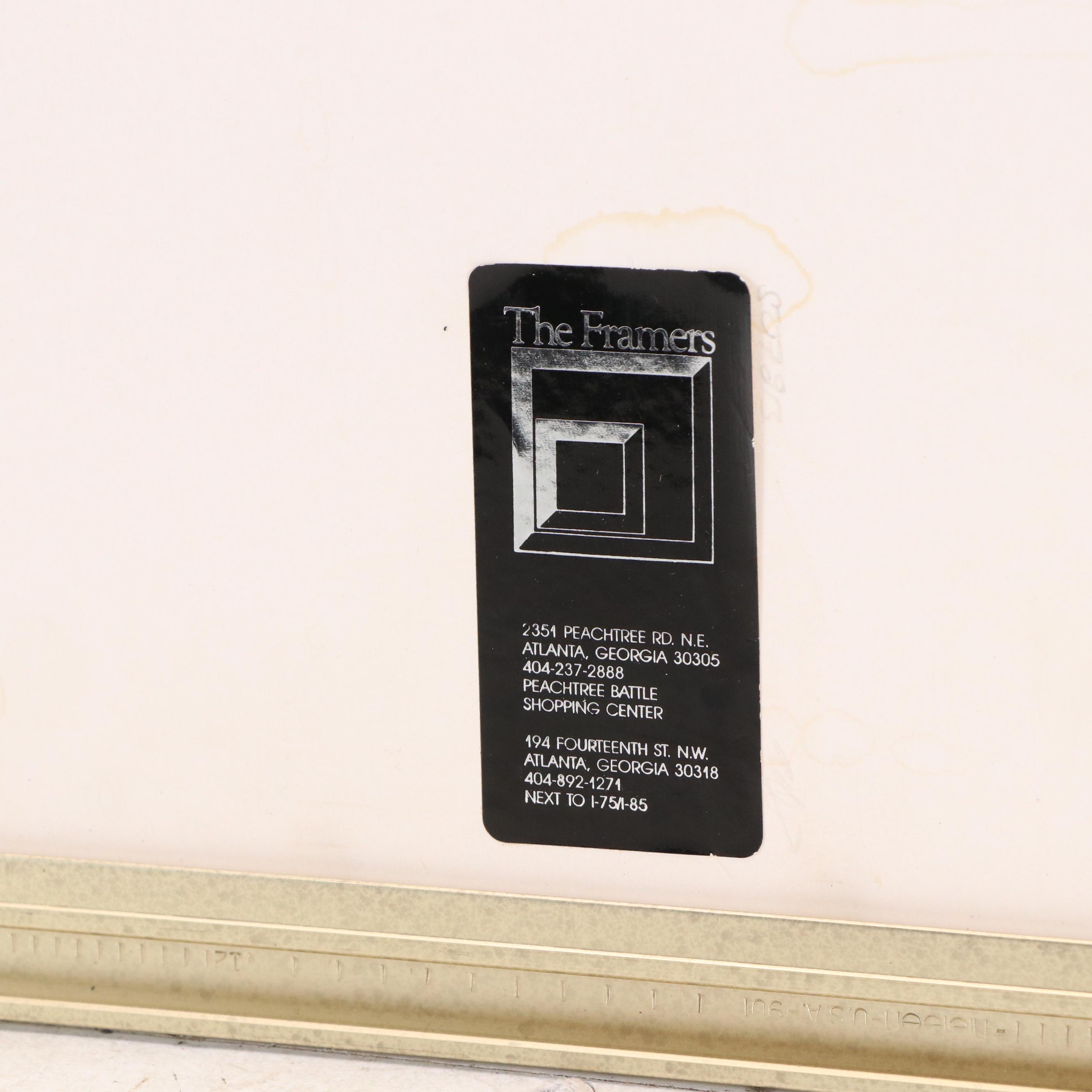 Serge Samama Serigraph of Peacock "Le Rêve," 1983