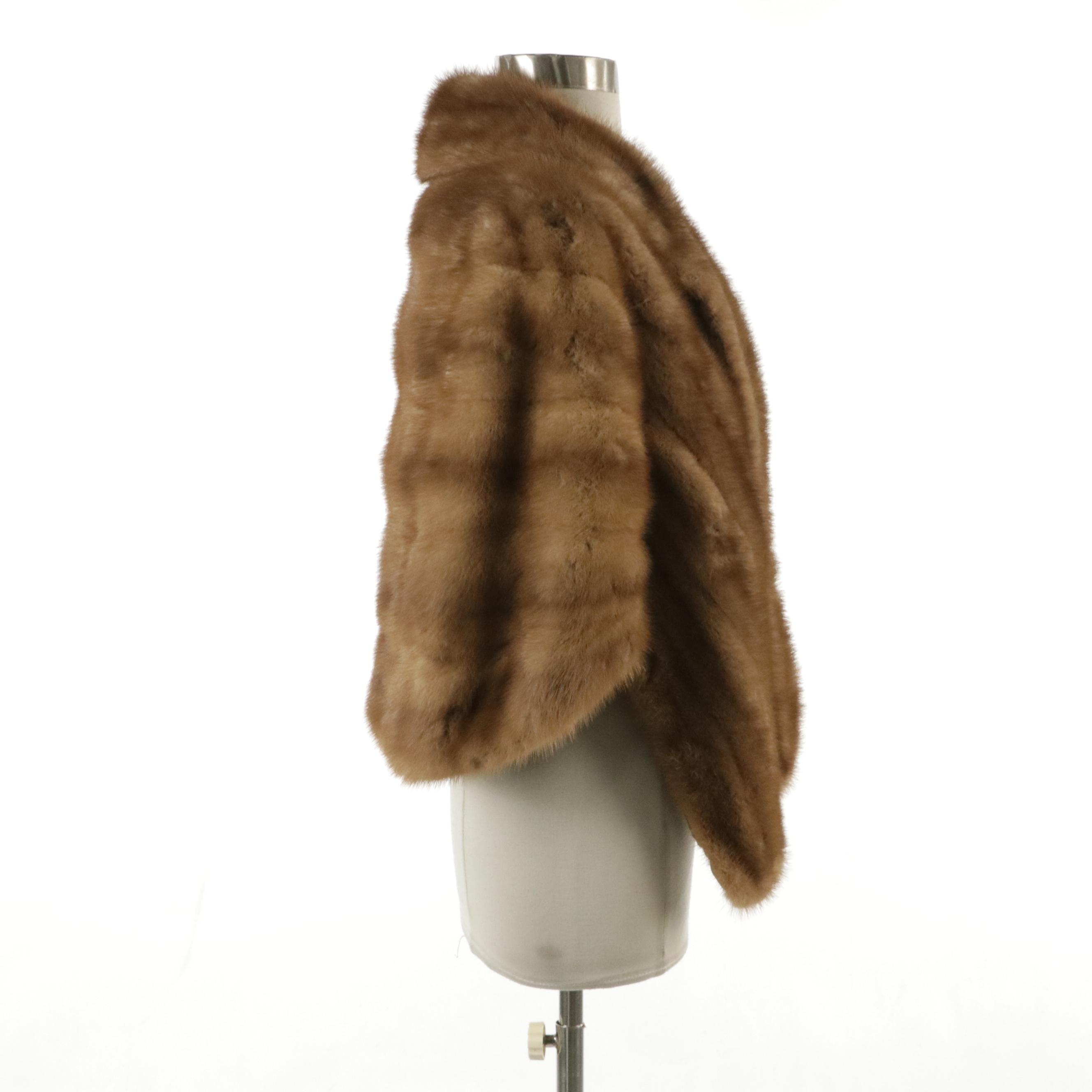 Mink Fur Collared Stole from The Rike-Kumler Co., Mid-20th Century