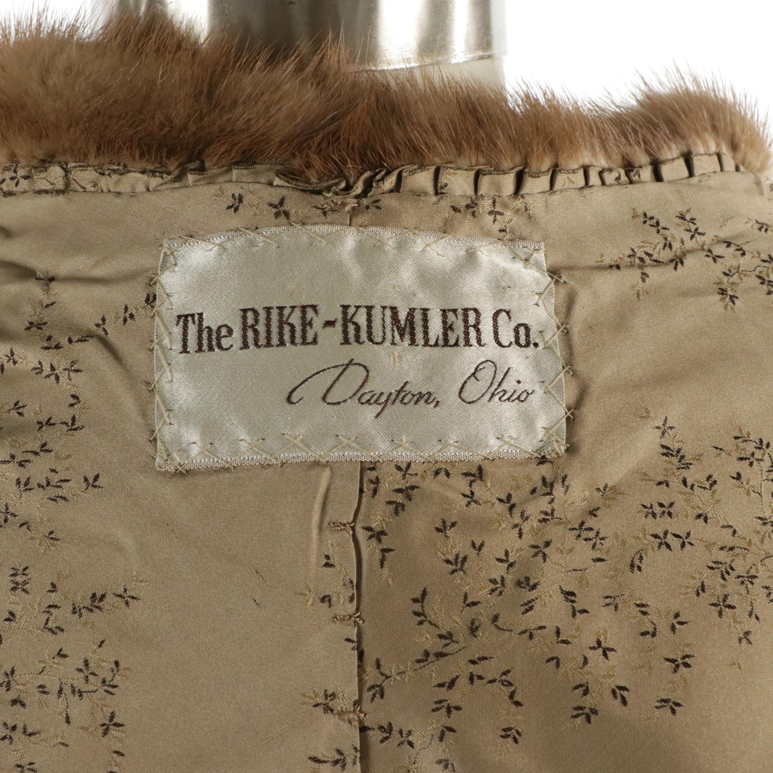 Mink Fur Collared Stole from The Rike-Kumler Co., Mid-20th Century