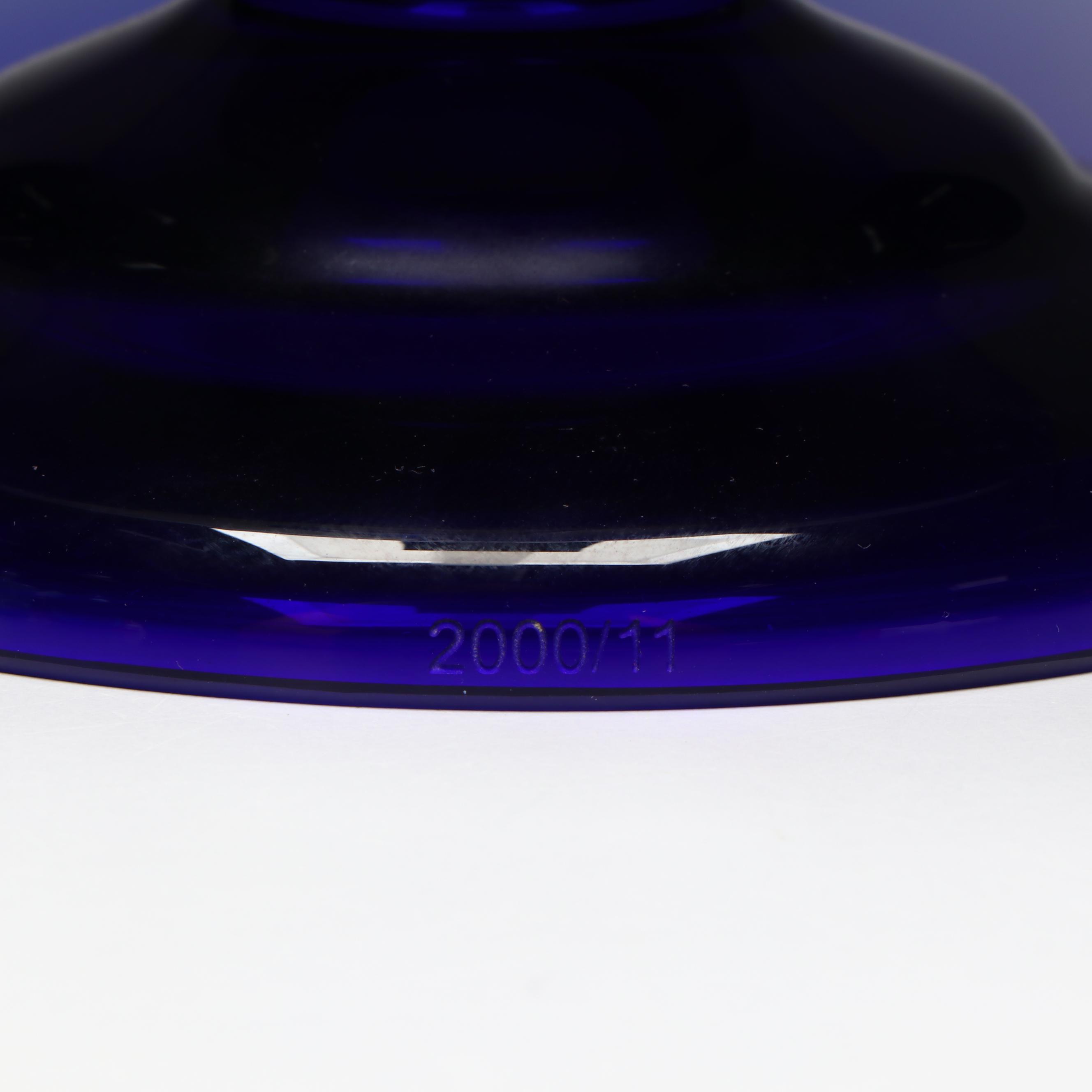 German LARA-Crystal Cameo Glass Racehorses Limited Edition Console Bowl