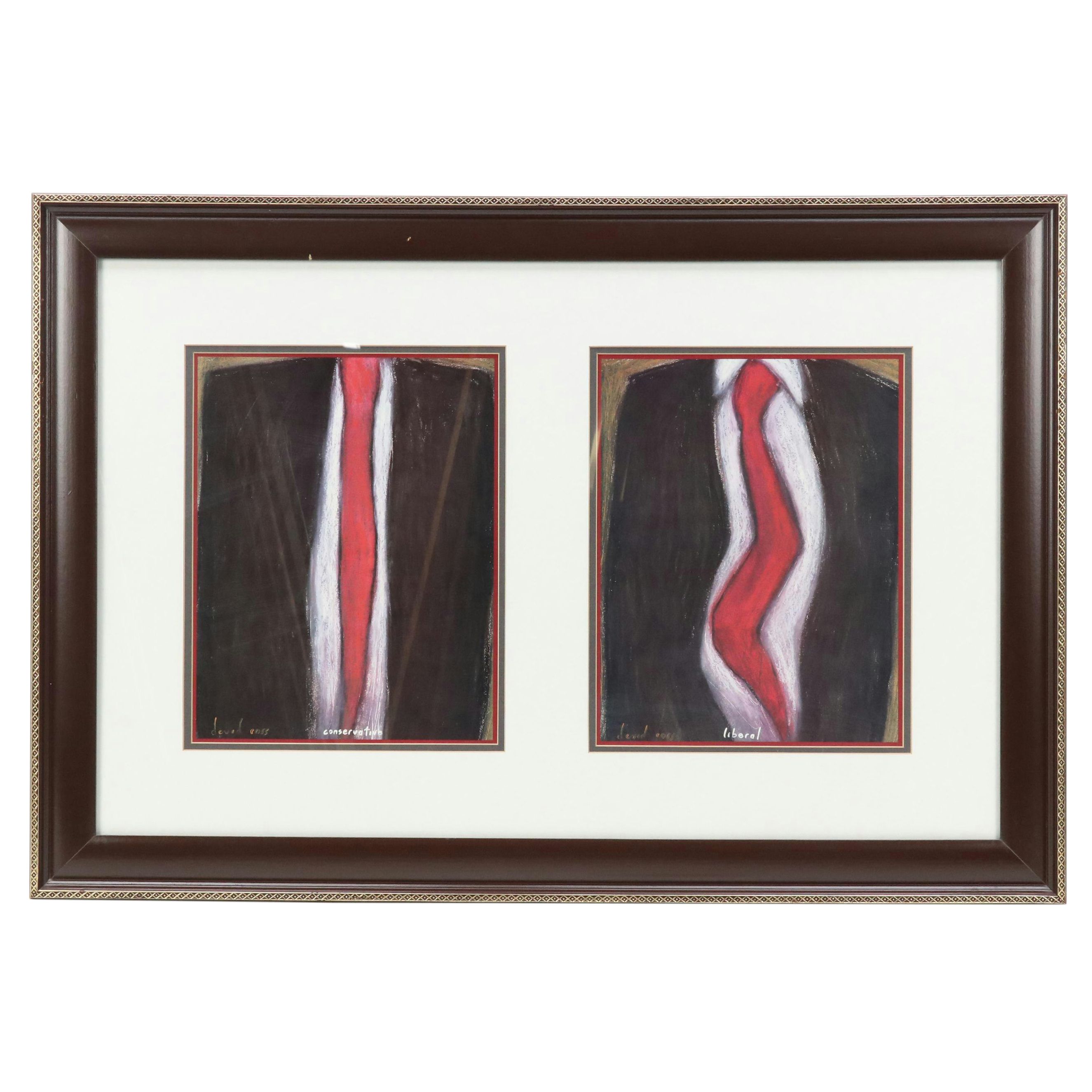 David Ross Offset Lithographs "Conservative" and "Liberal"