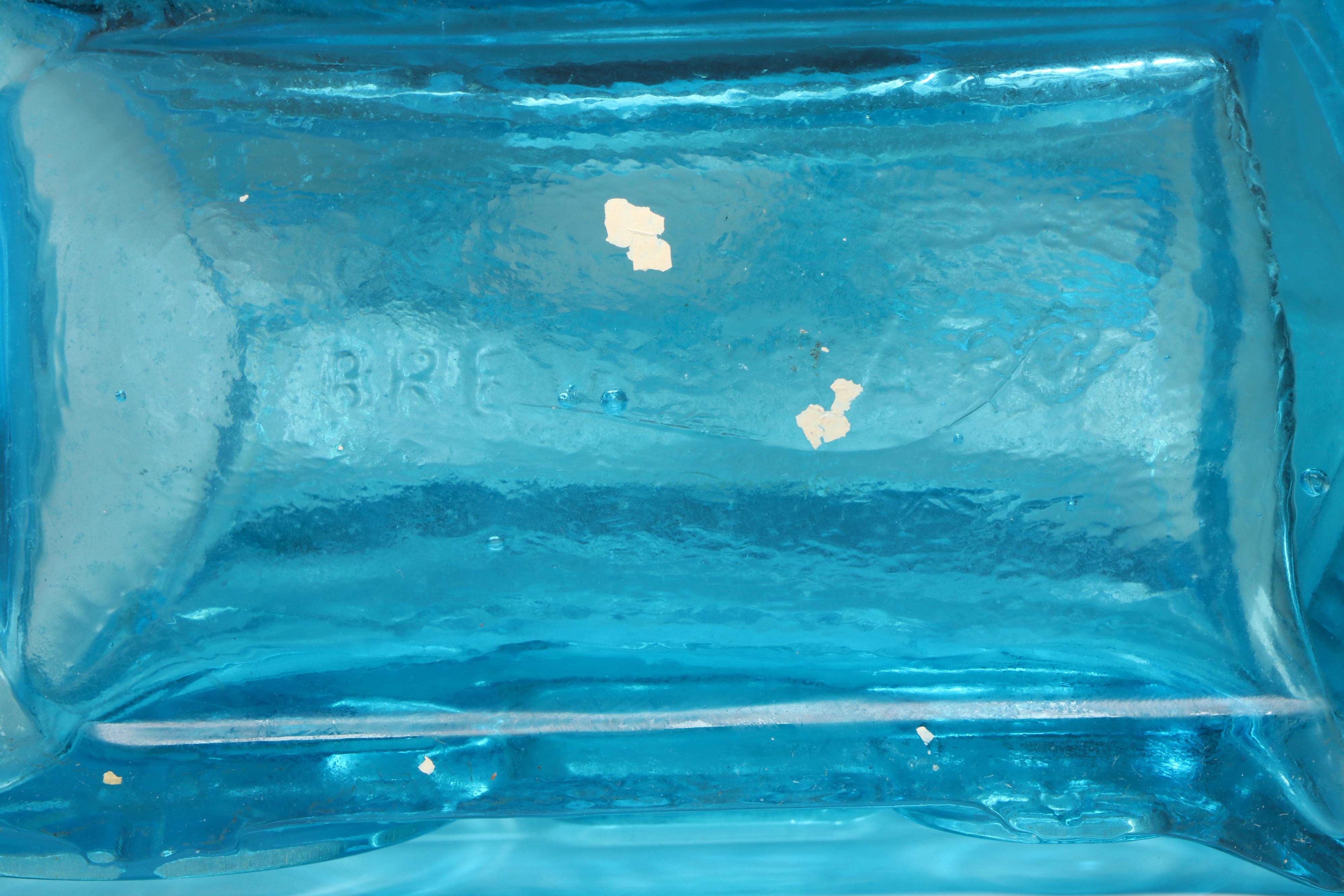 Italian Glass Train Engine Decanter with Blue Glass Jug, Mid to Late 20th C.