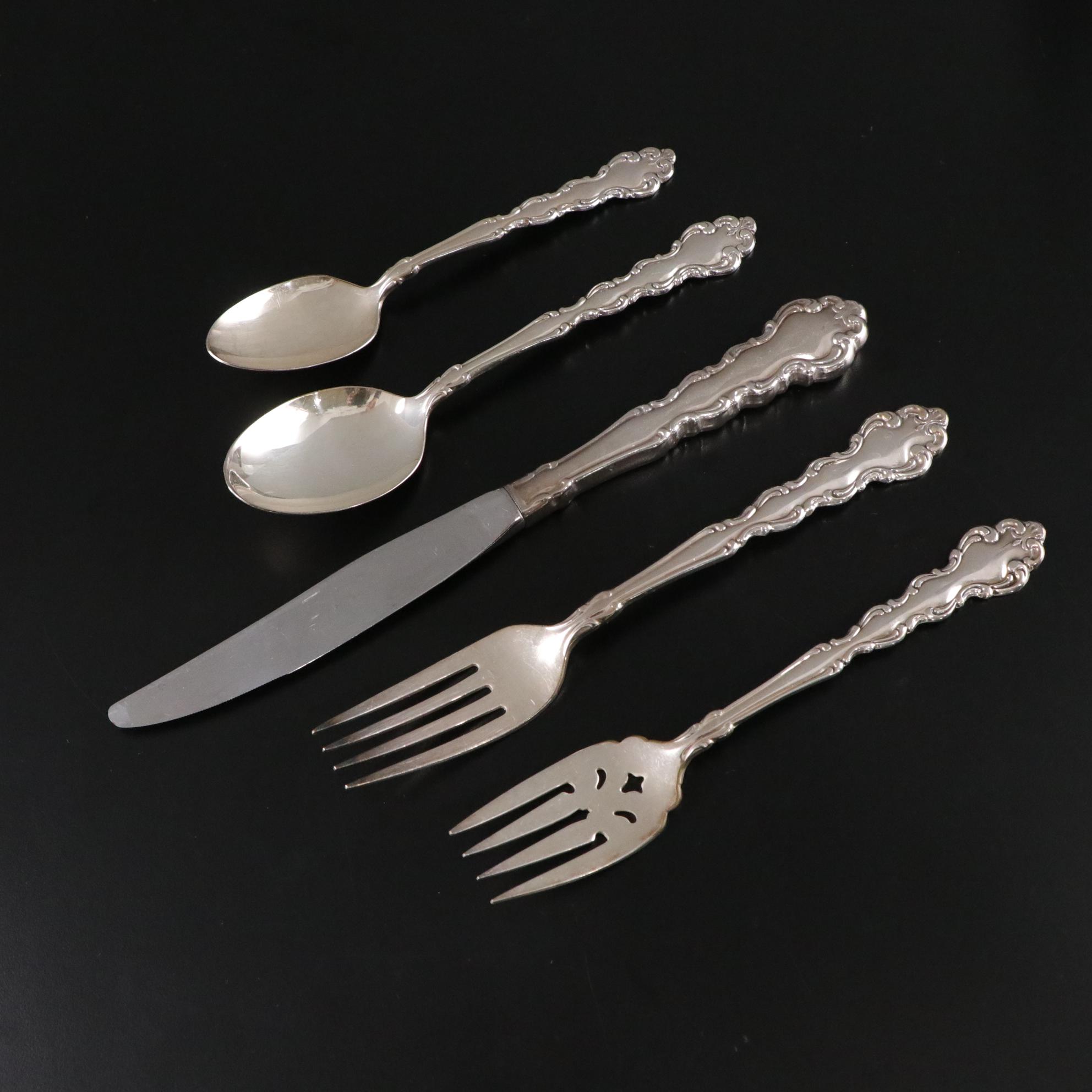 Oneida Community "Baroque" Silver Plate Flatware, Mid-20th Century