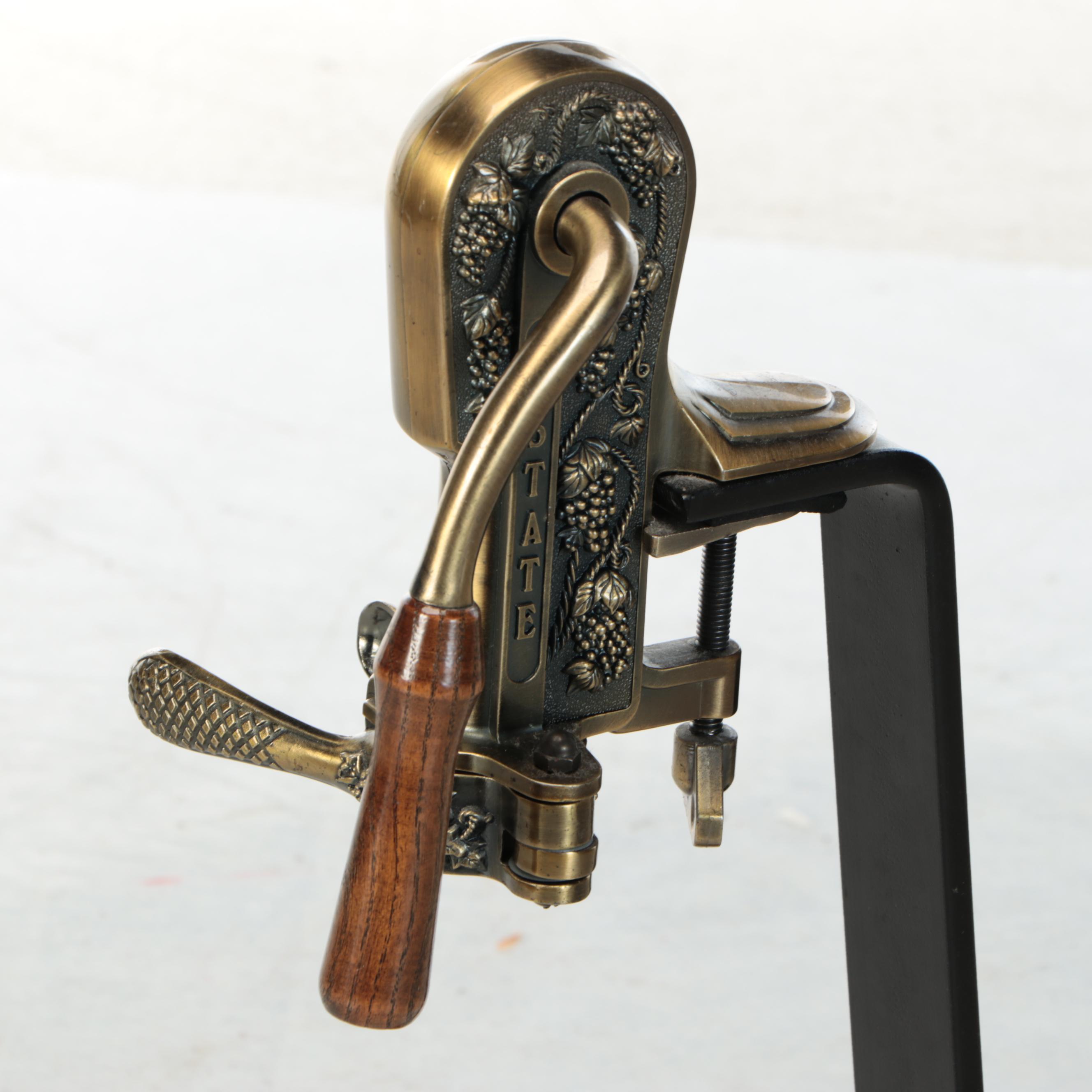 Rogar Estate Repoussé Brass Wine Opener